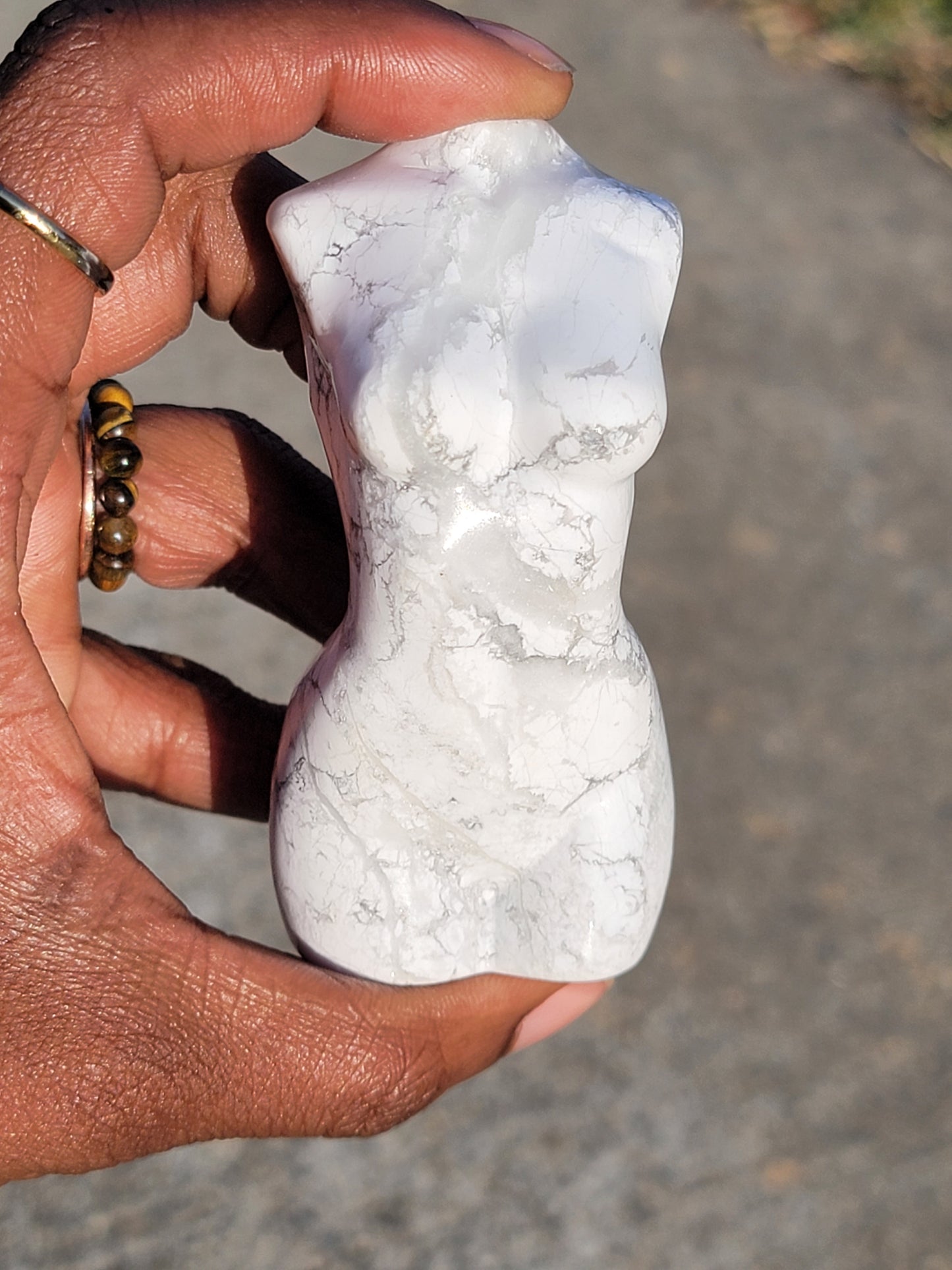 White Howlite Goddess Body