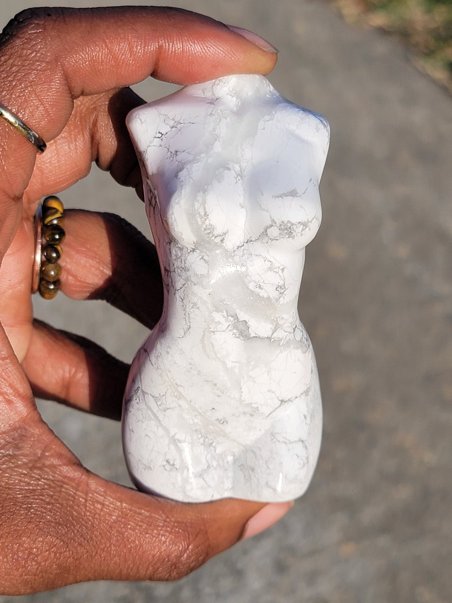 White Howlite Goddess Body