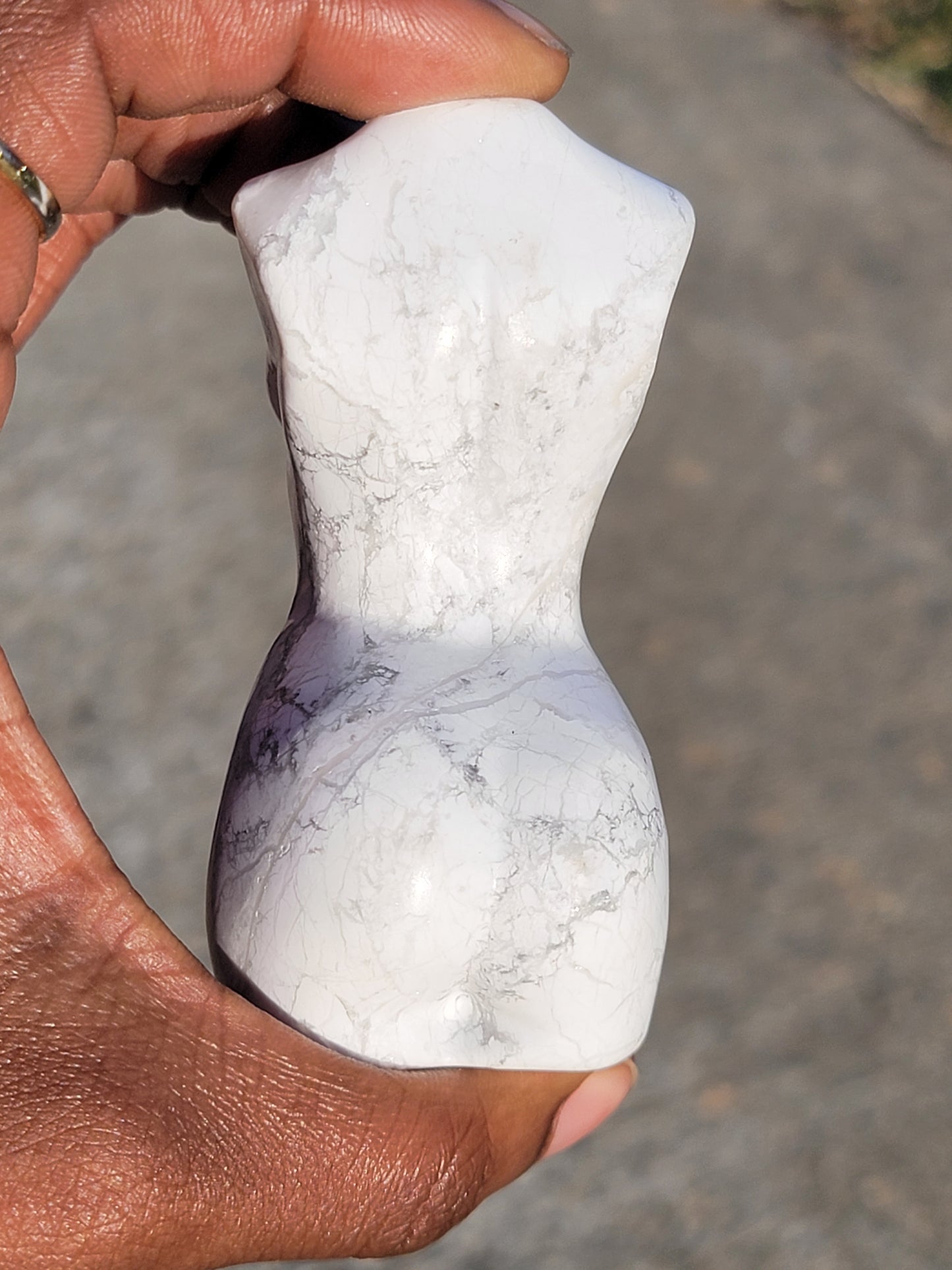 White Howlite Goddess Body