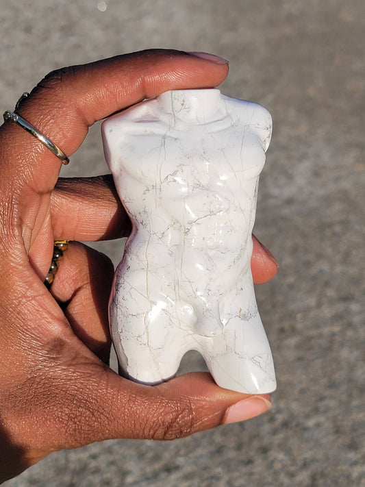 White Howlite Goddess Body