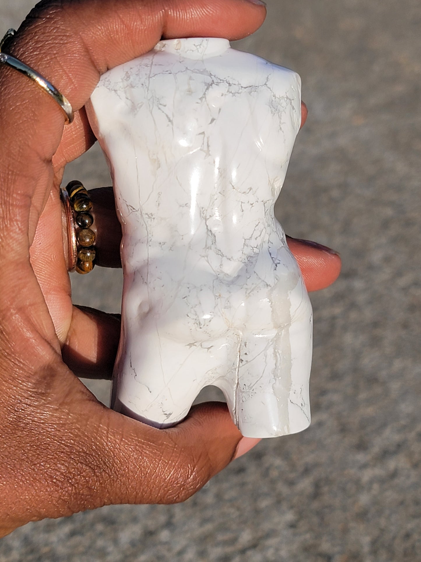 White Howlite Goddess Body