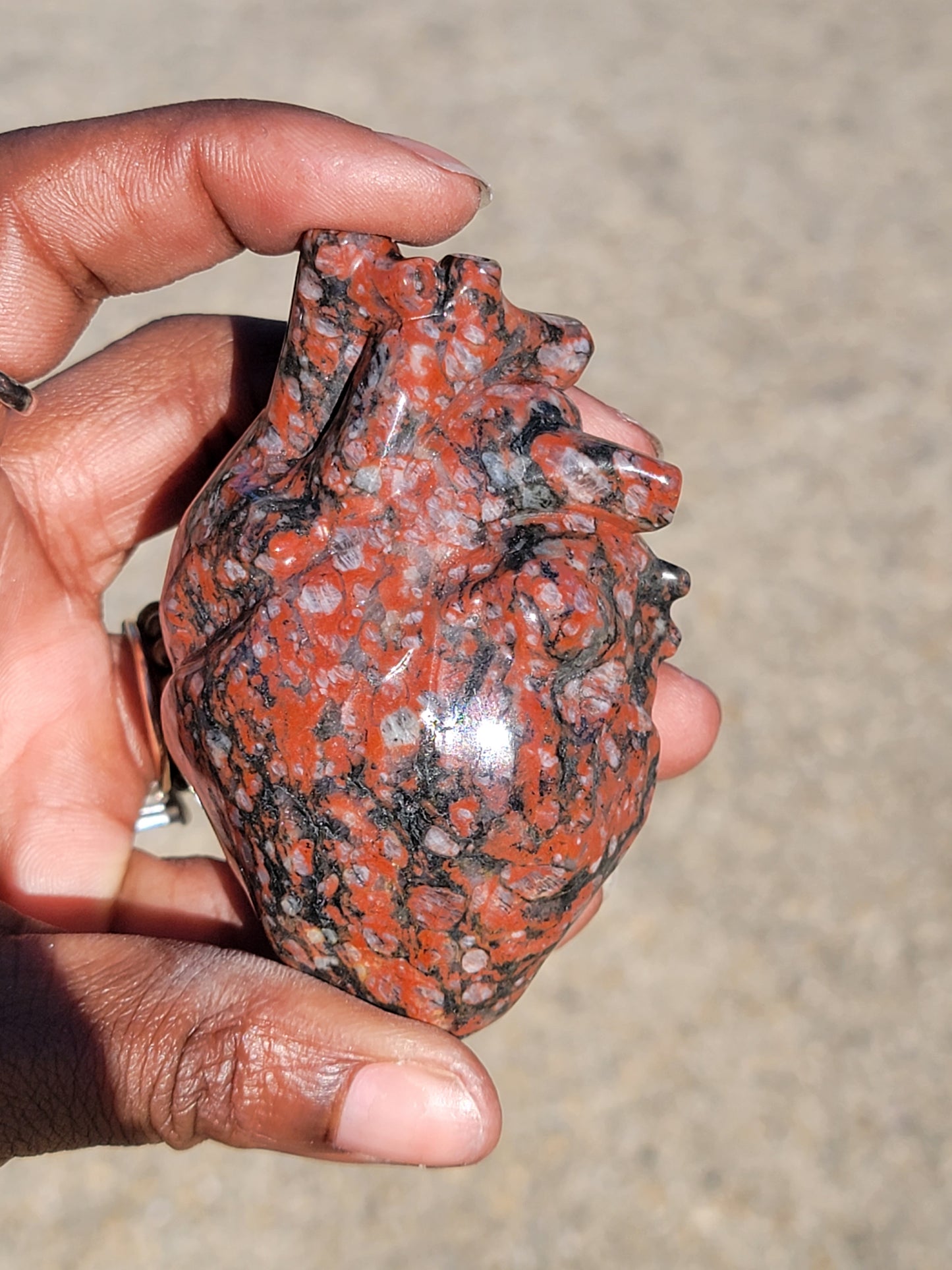 Brecciated Jasper Anatomical Heart