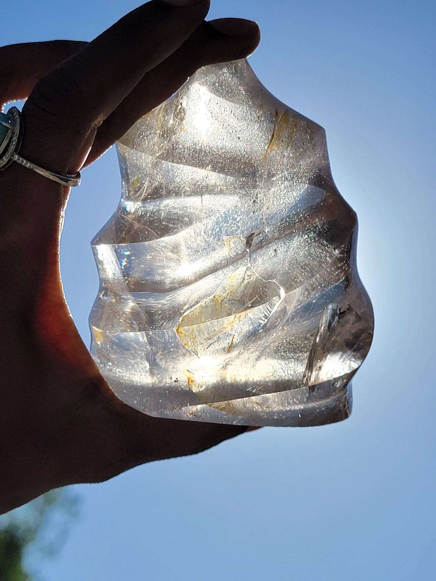 Clear Quartz Flame