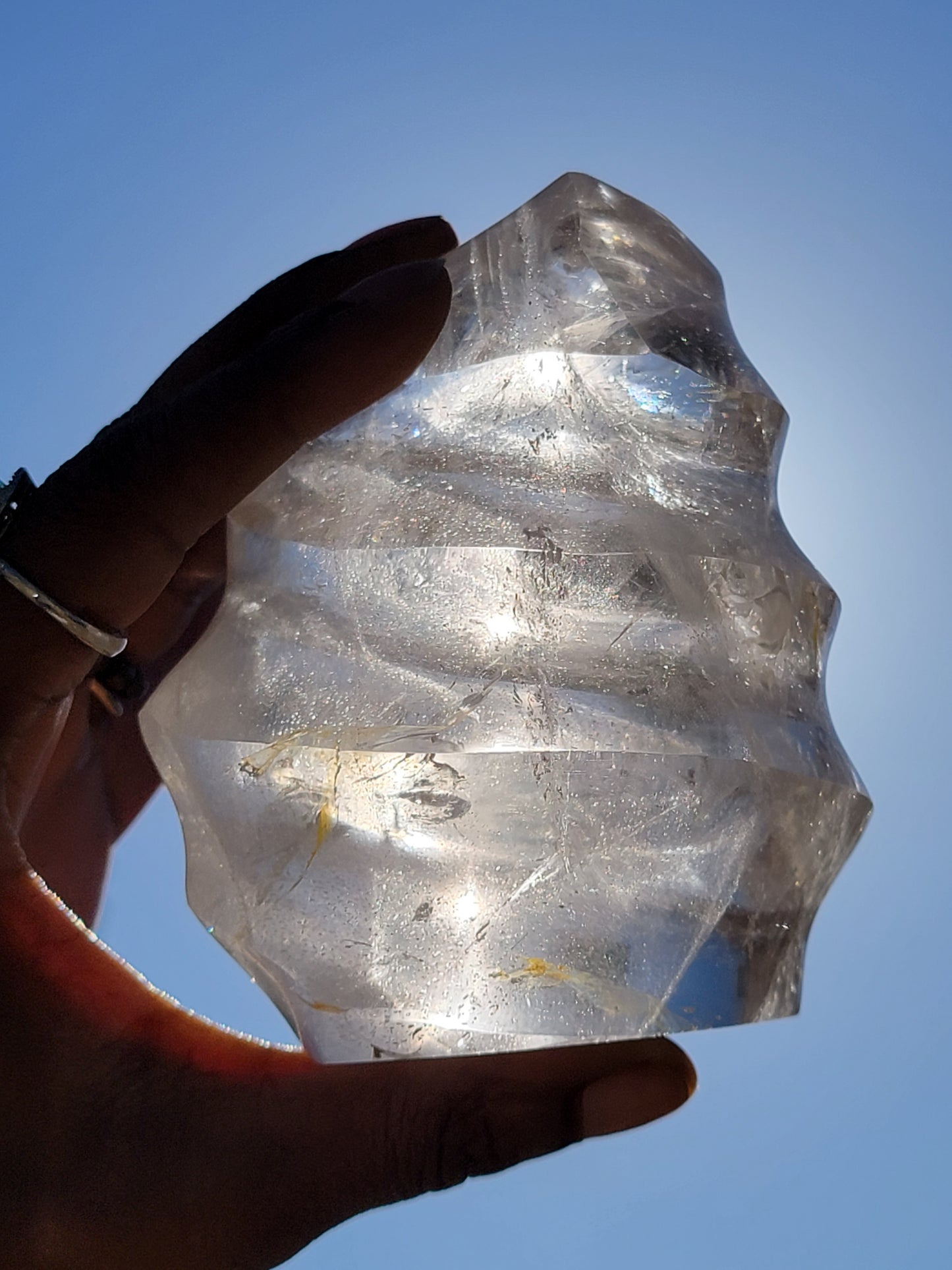 Clear Quartz Flame