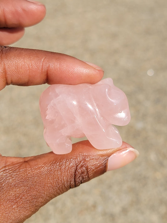 Rose Quartz Bear