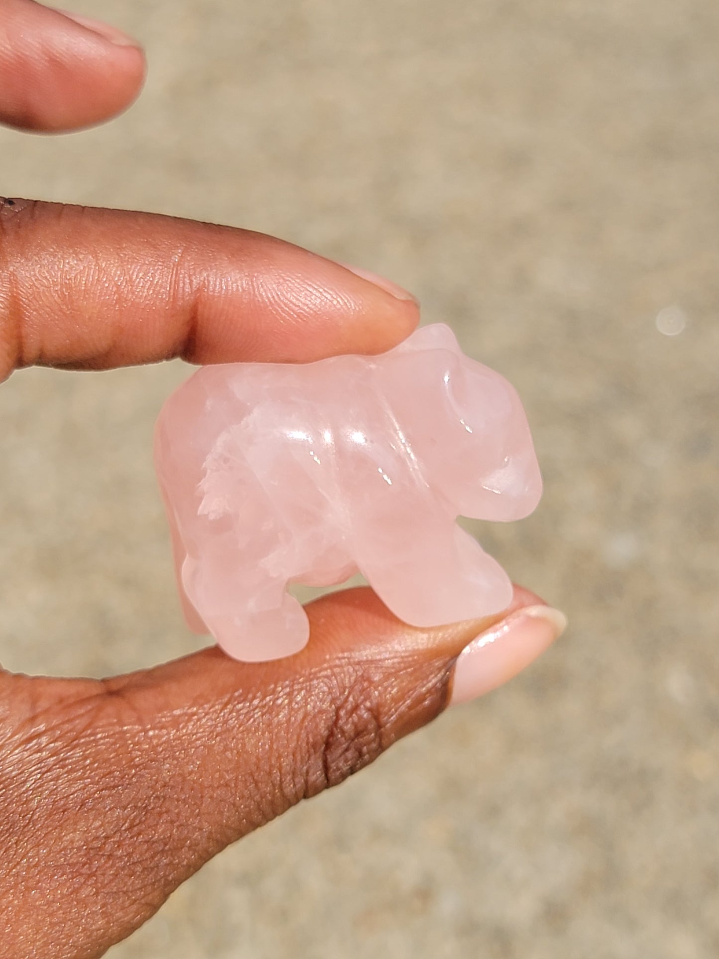 Rose Quartz Bear