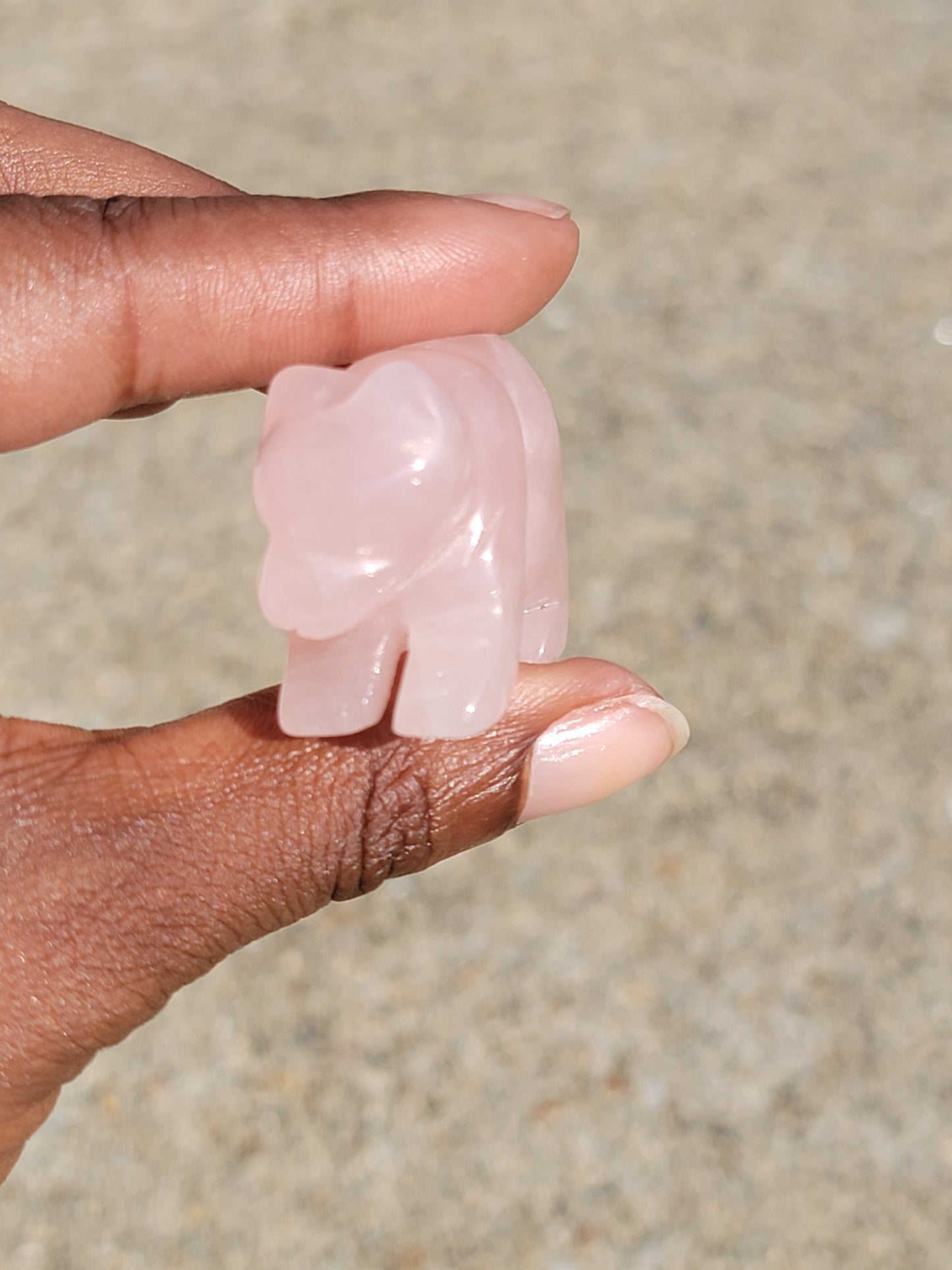 Rose Quartz Bear