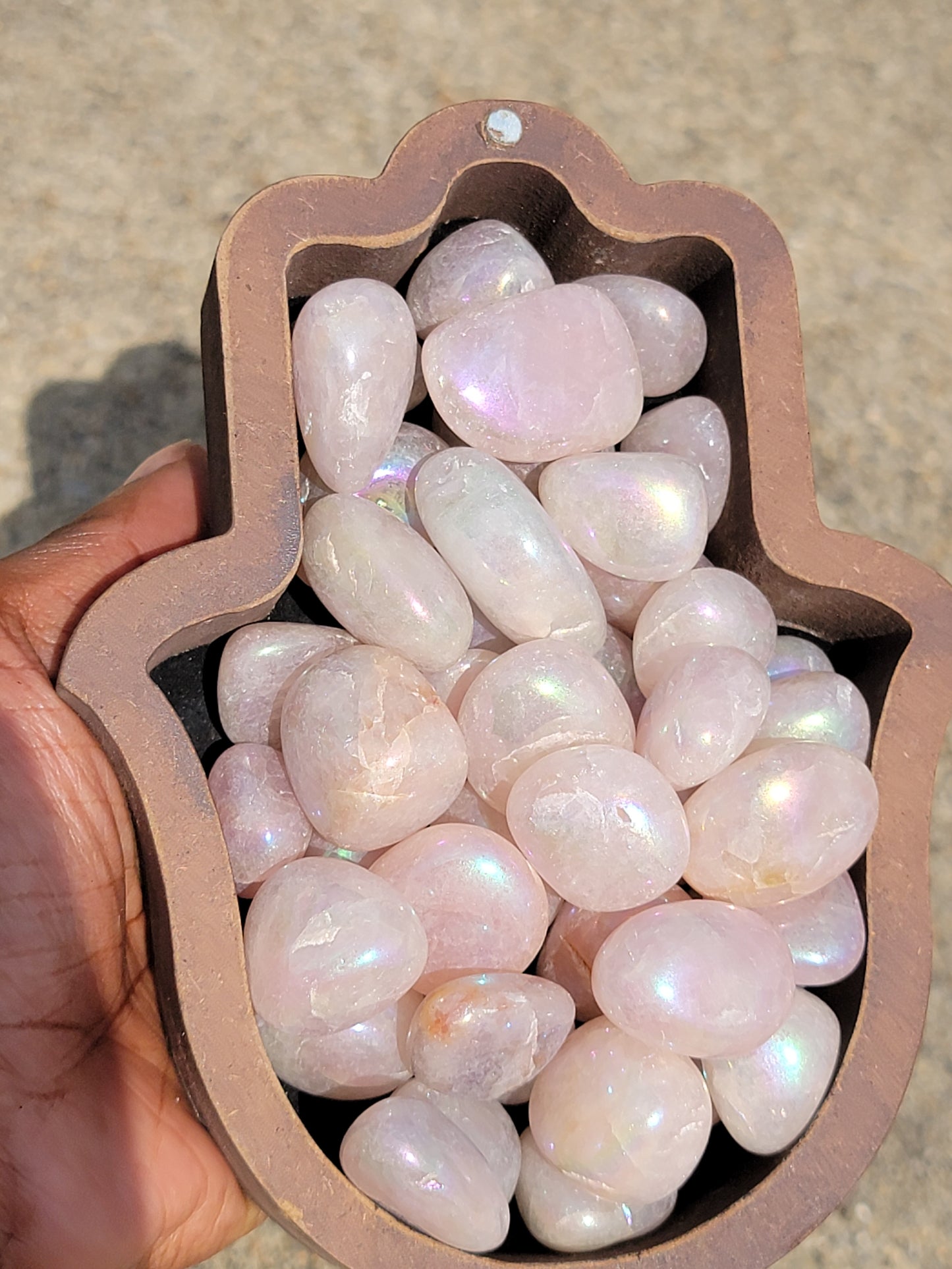 Aura Rose Quartz Tumble (small)