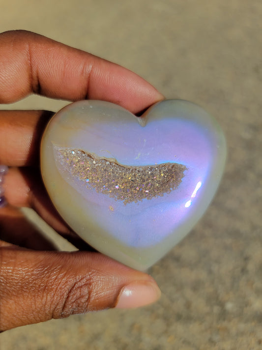 Aura Druzy Hearts/Moon