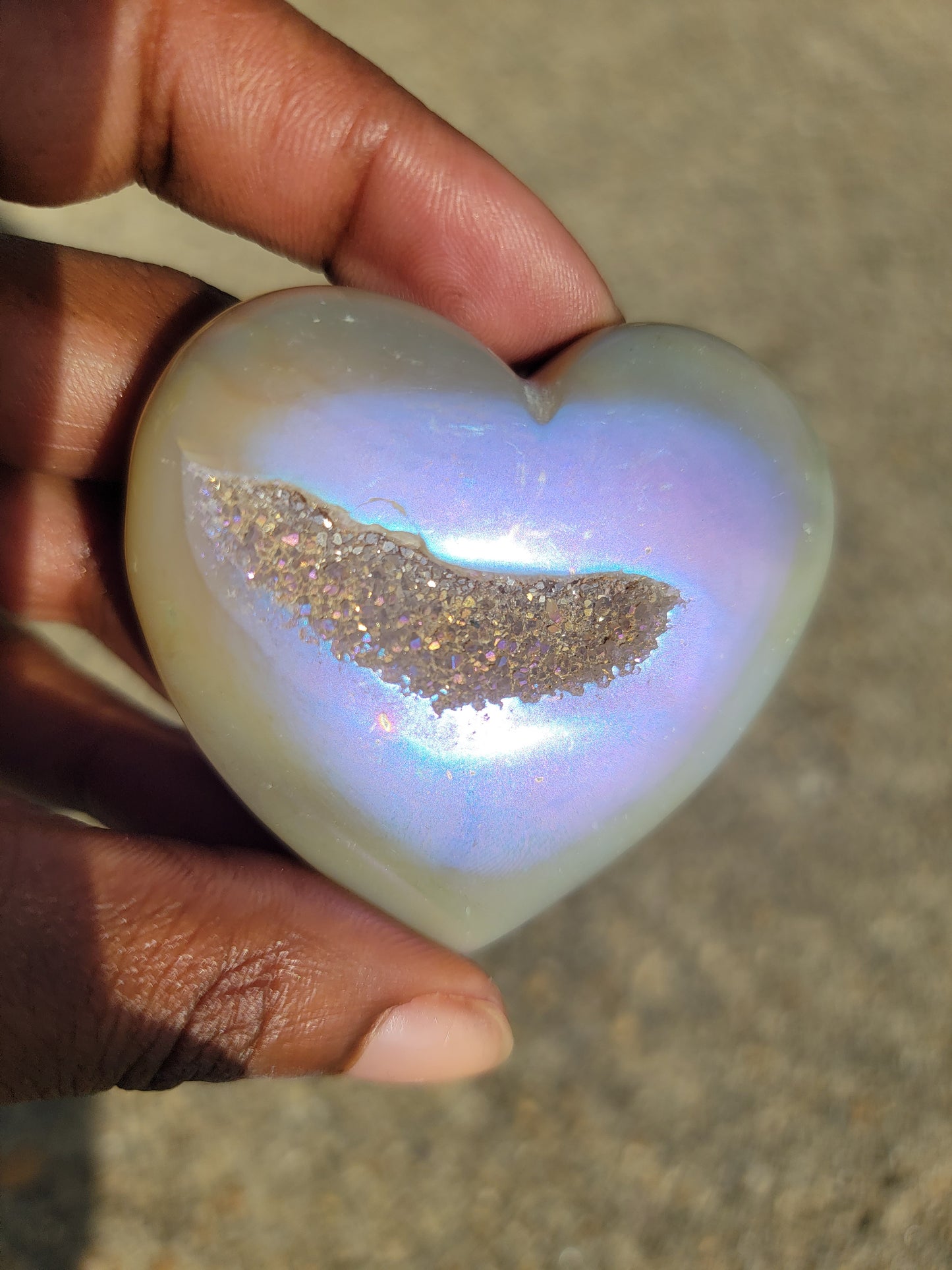 Aura Druzy Hearts/Moon