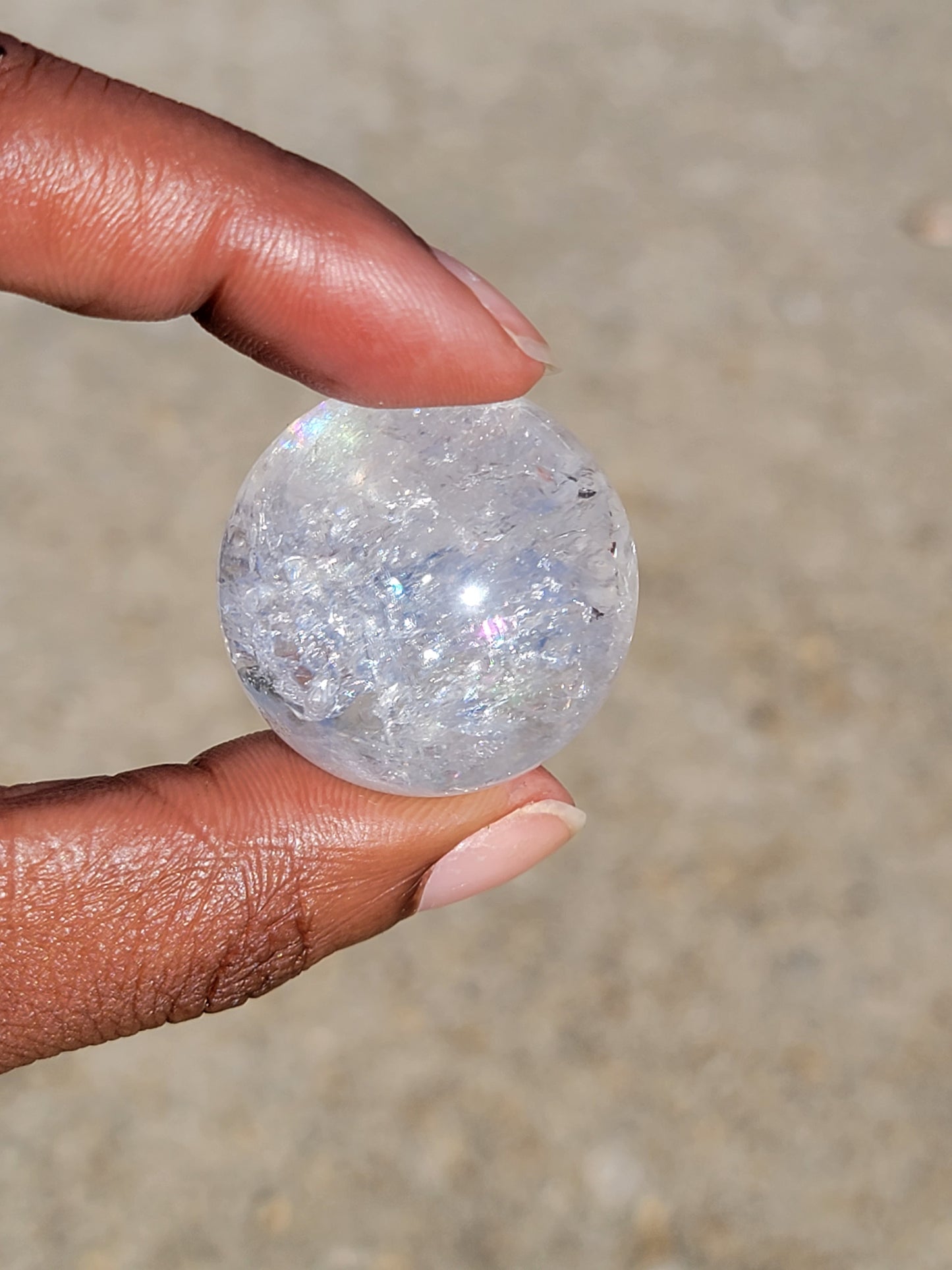 Clear Quartz ( rainbow) sphere