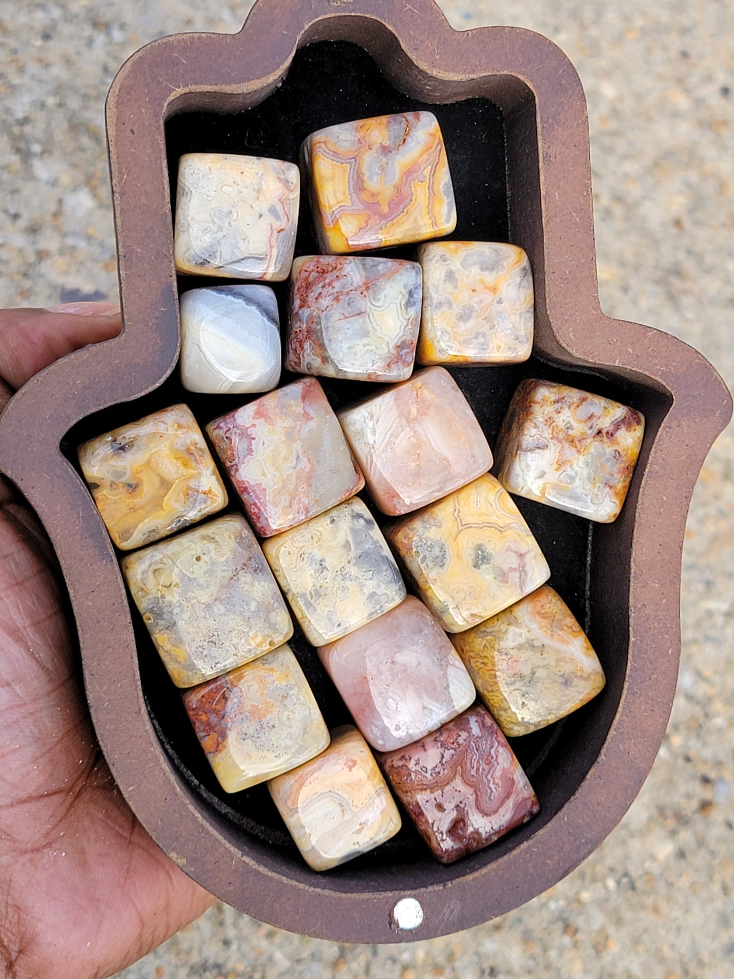 Crazy Lace Agate Cubes