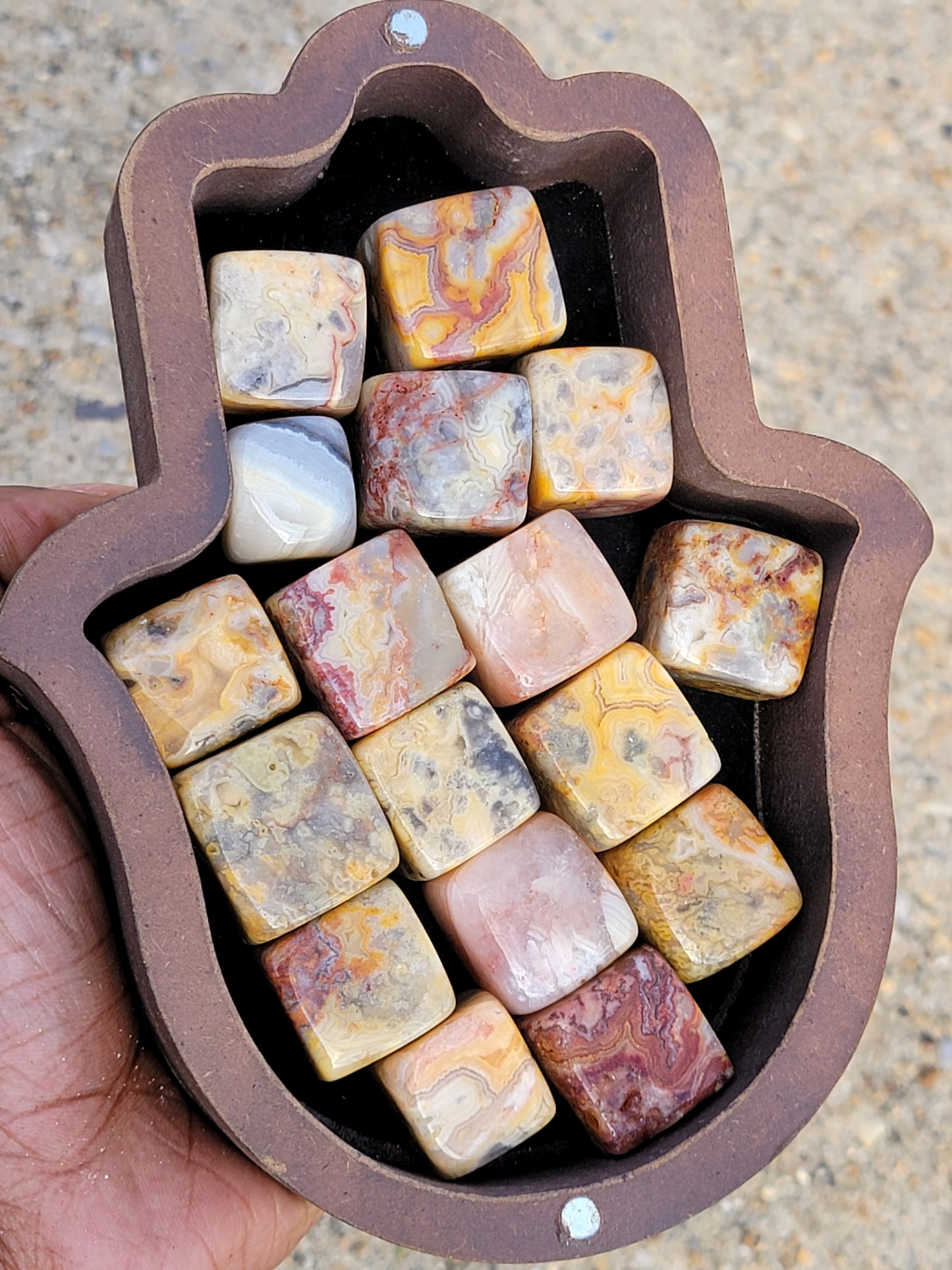 Crazy Lace Agate Cubes