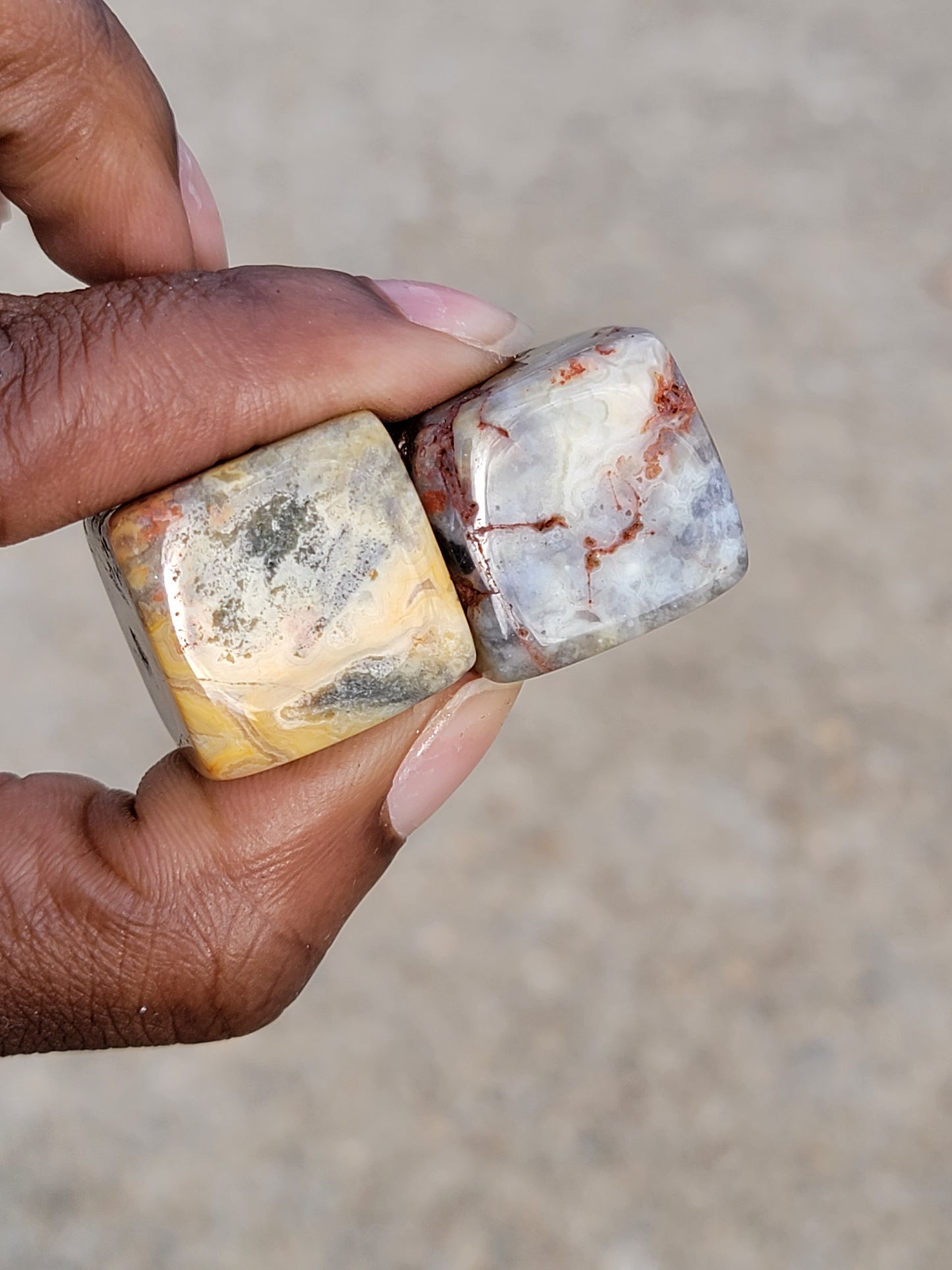 Crazy Lace Agate Cubes