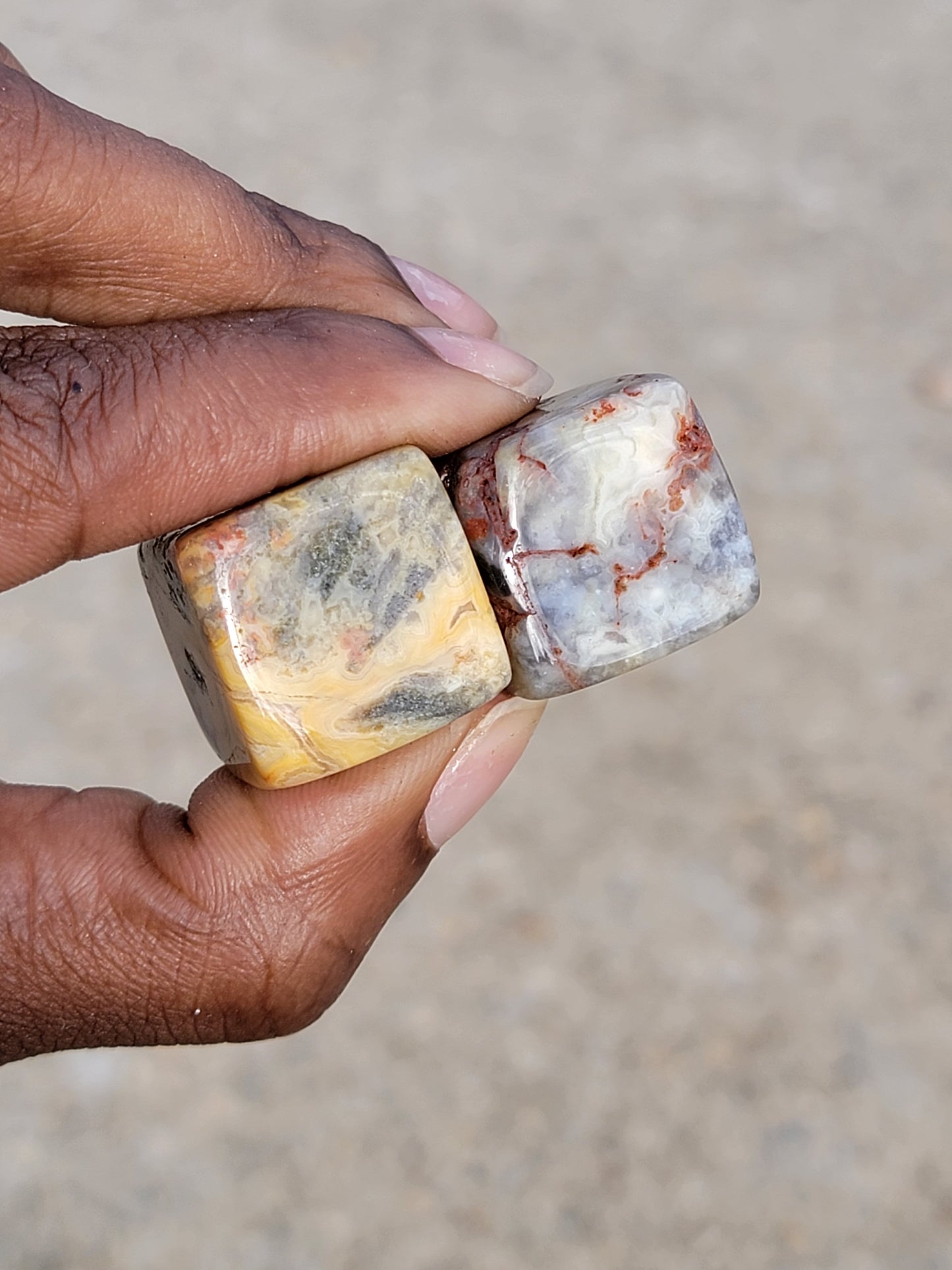 Crazy Lace Agate Cubes