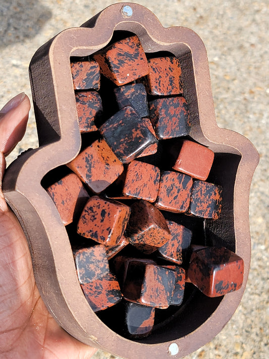 Mahogany Obsidian Cube