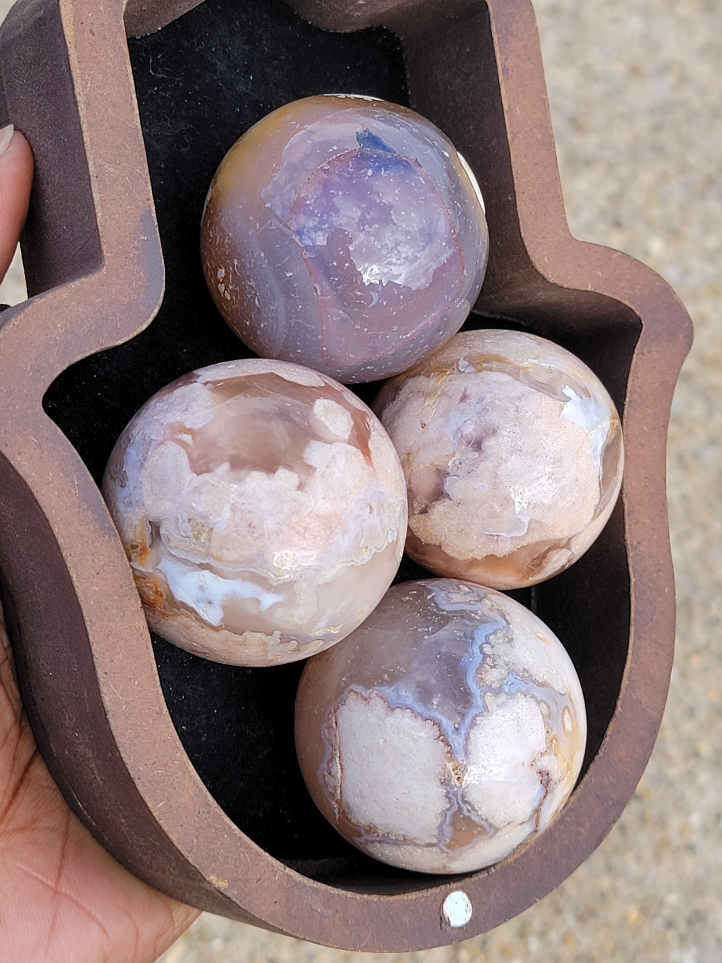 Flower Agate Sphere