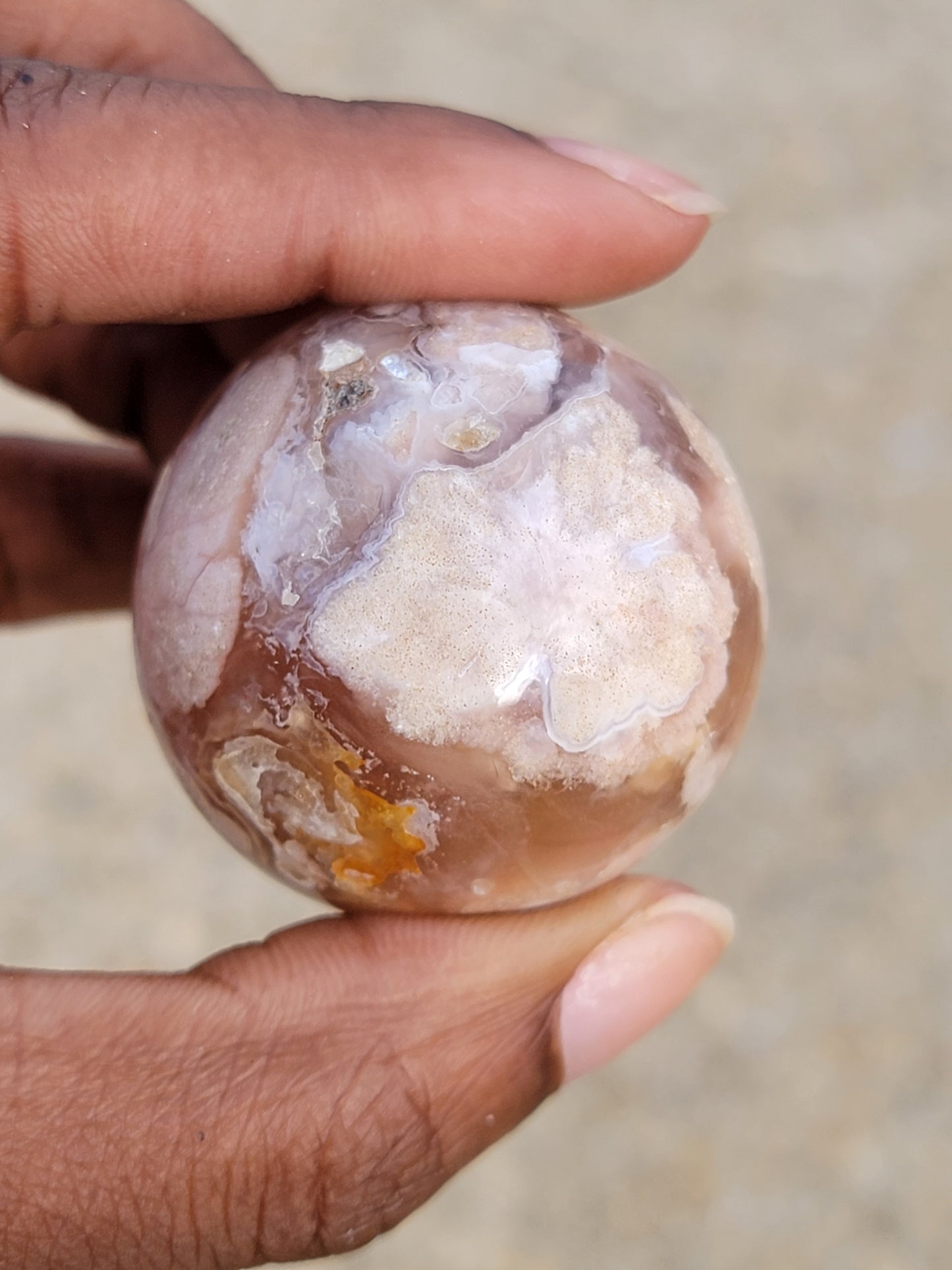 Flower Agate Sphere