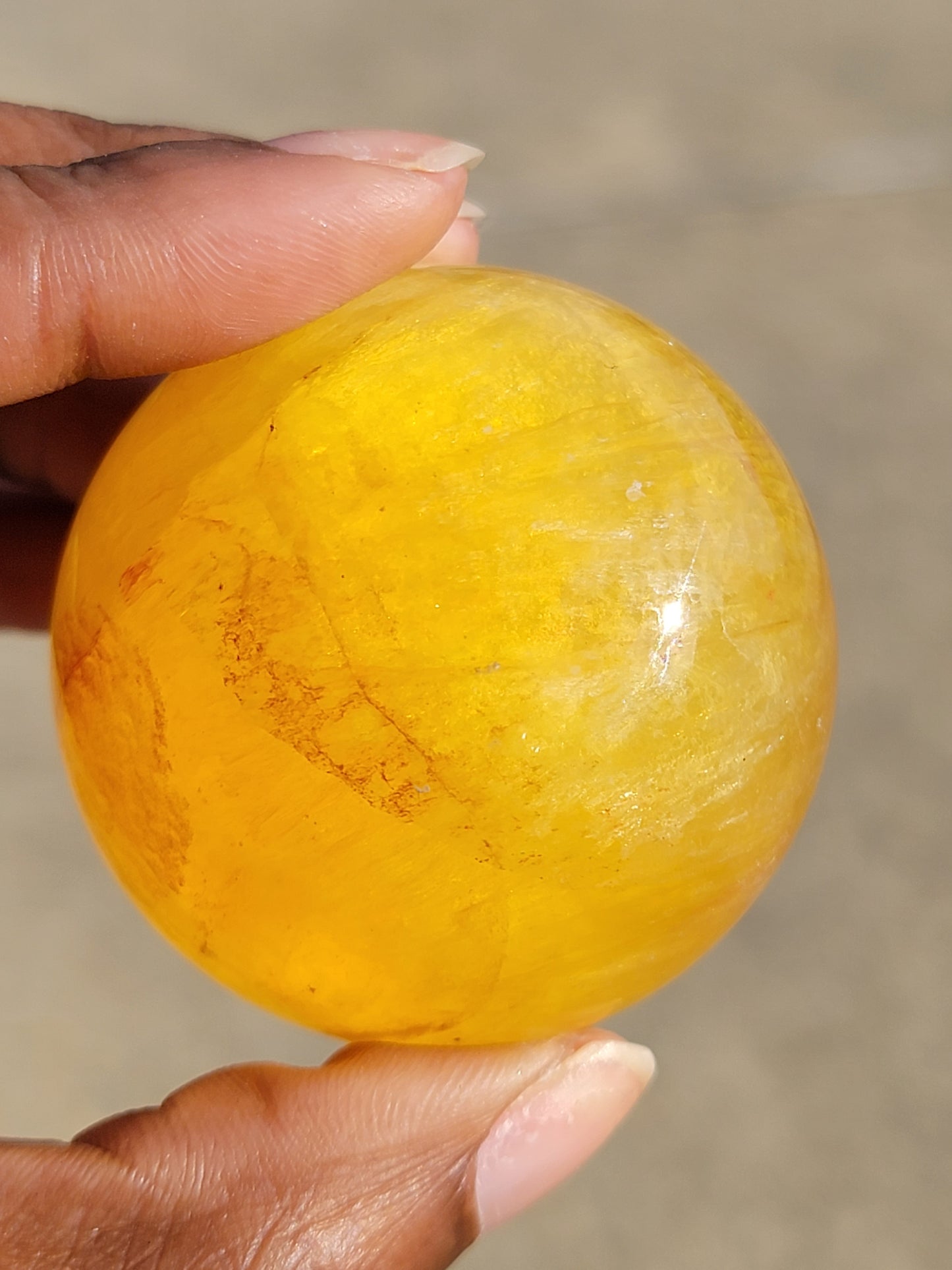 Yellow Fluorite Sphere