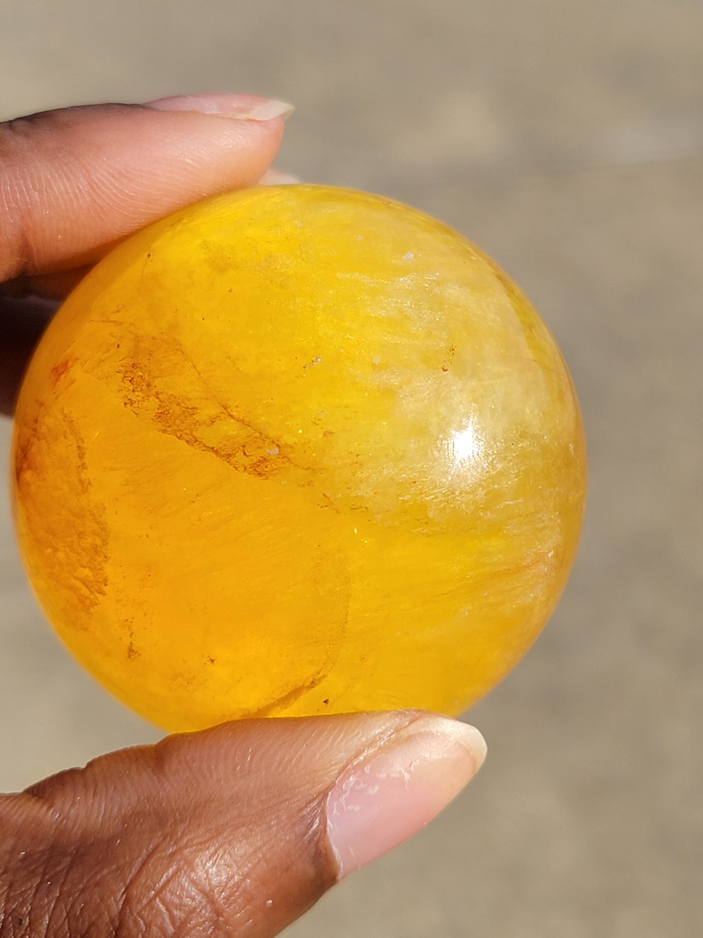 Yellow Fluorite Sphere