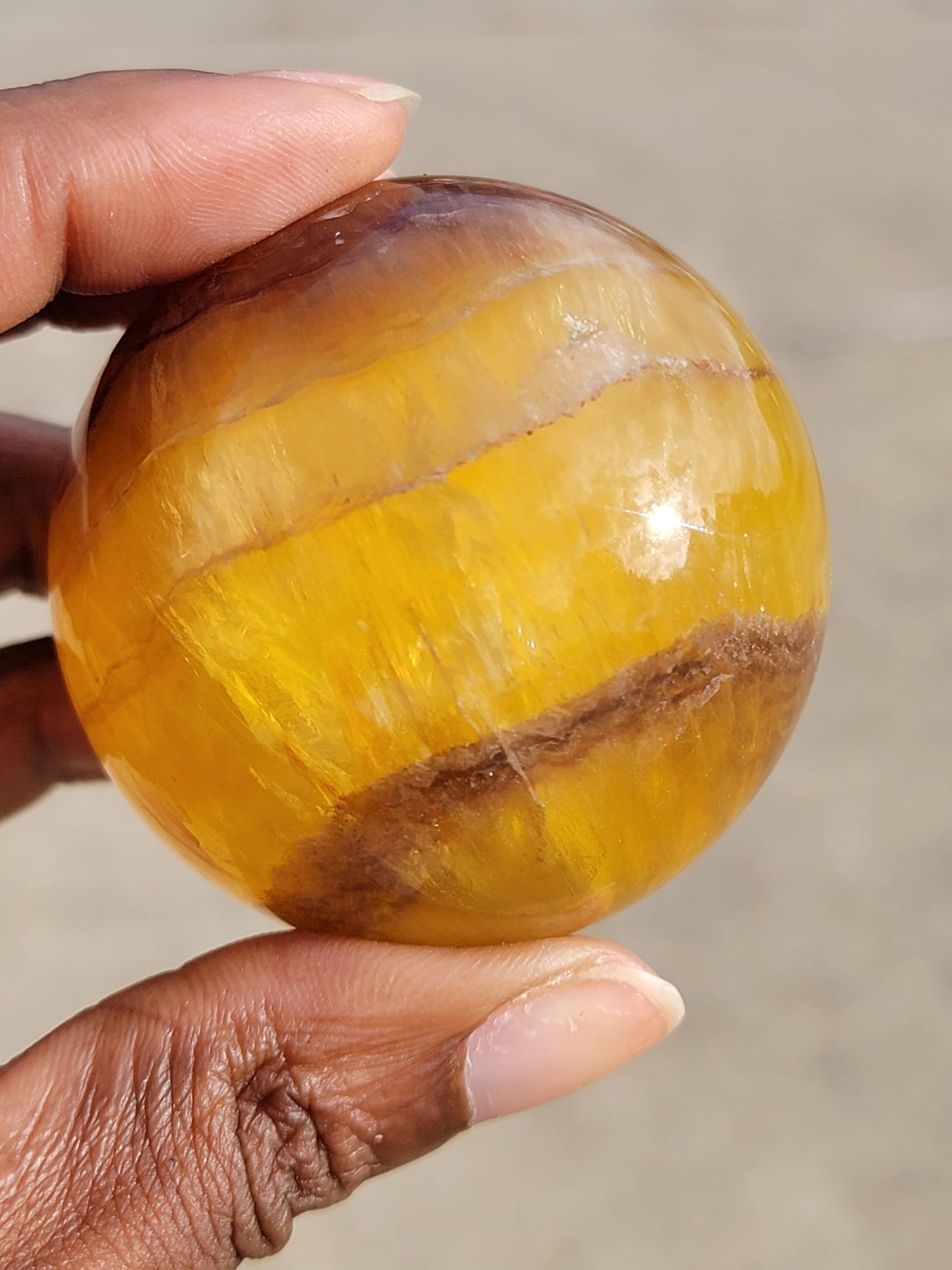 Yellow Fluorite Sphere