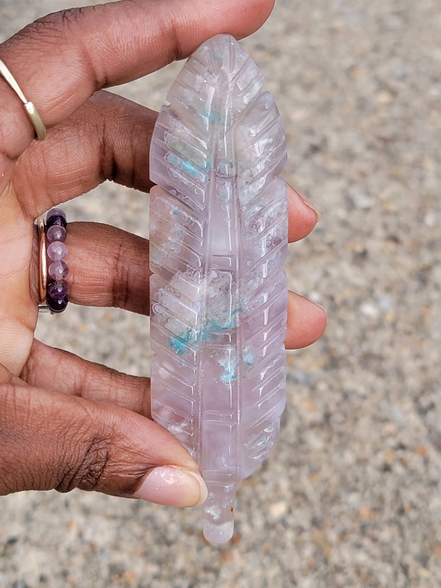 Crystal Feather Carving