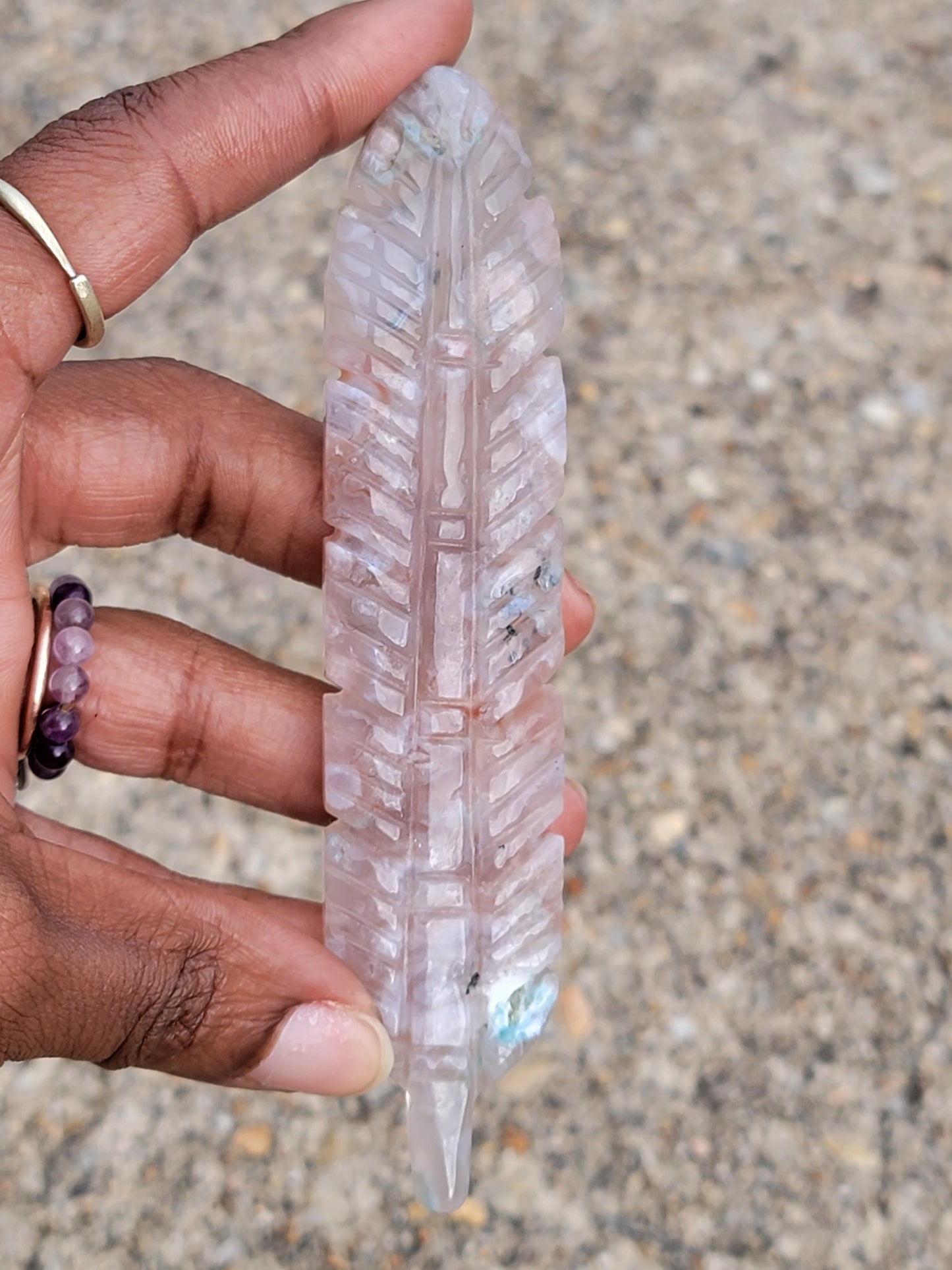 Crystal Feather Carving