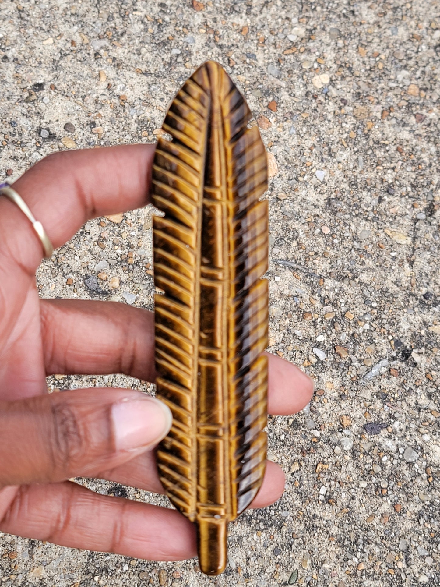 Crystal Feather Carving