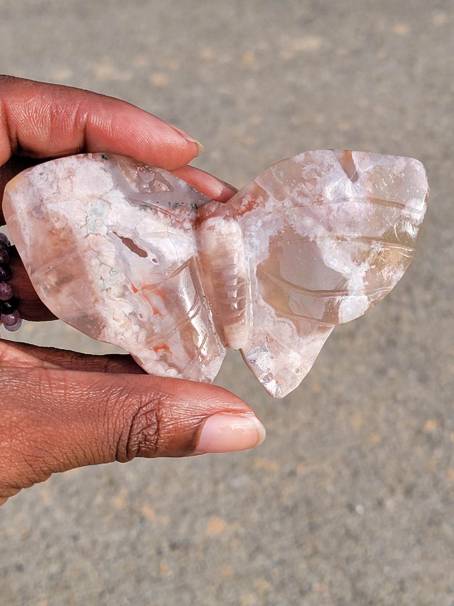 Flower Agate Butterfly