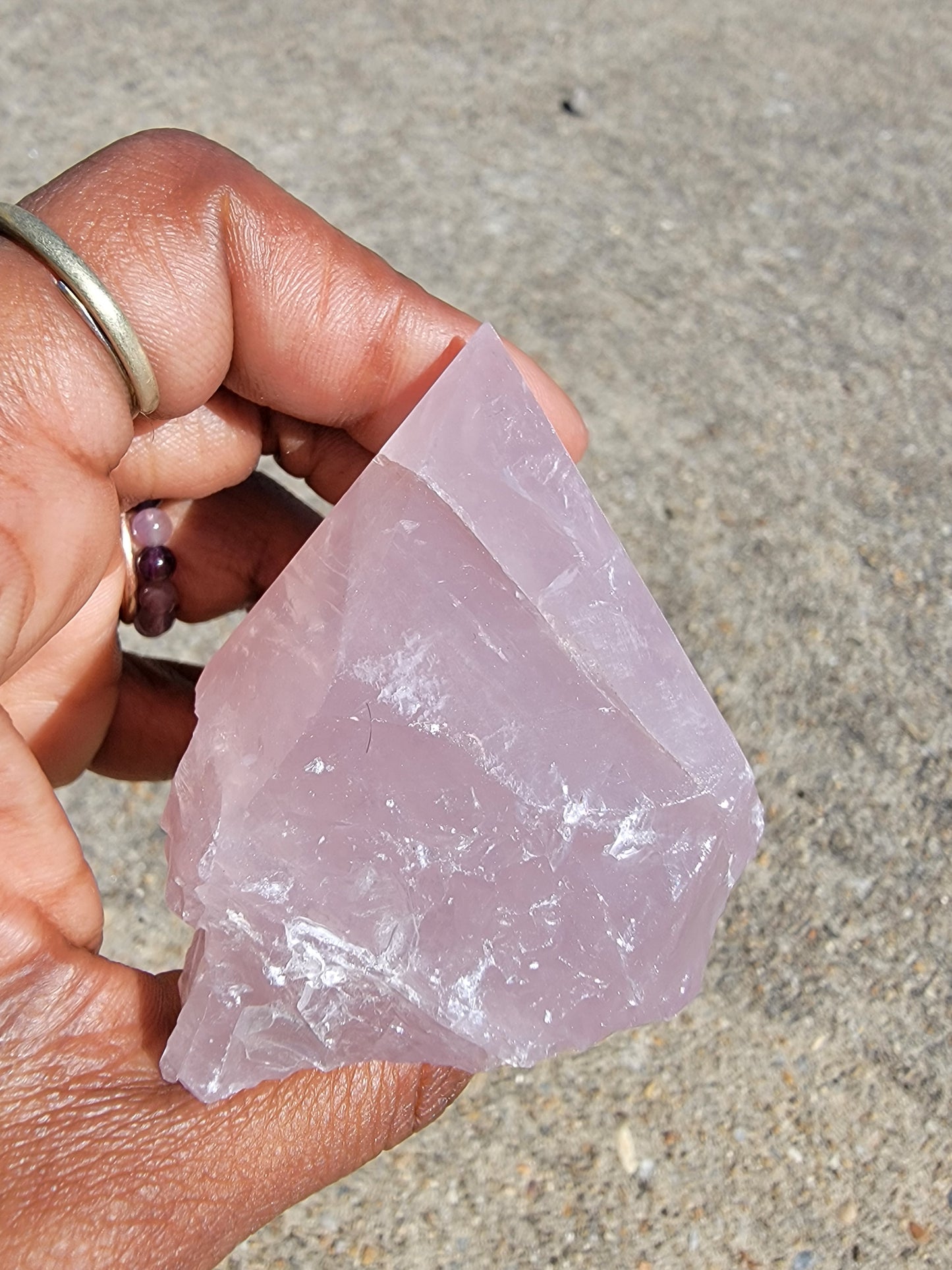 Rose Quartz Half Polished Points