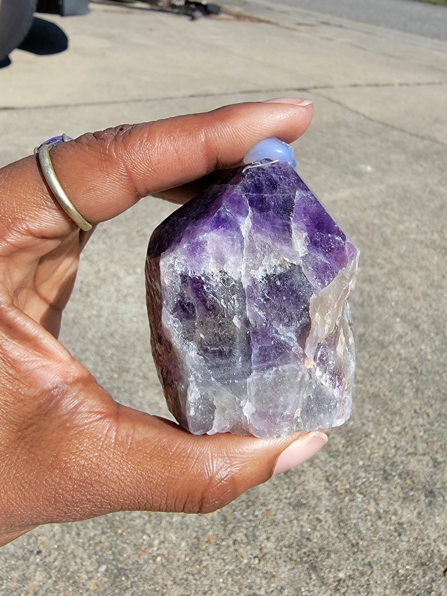 Amethyst Half Polished Point