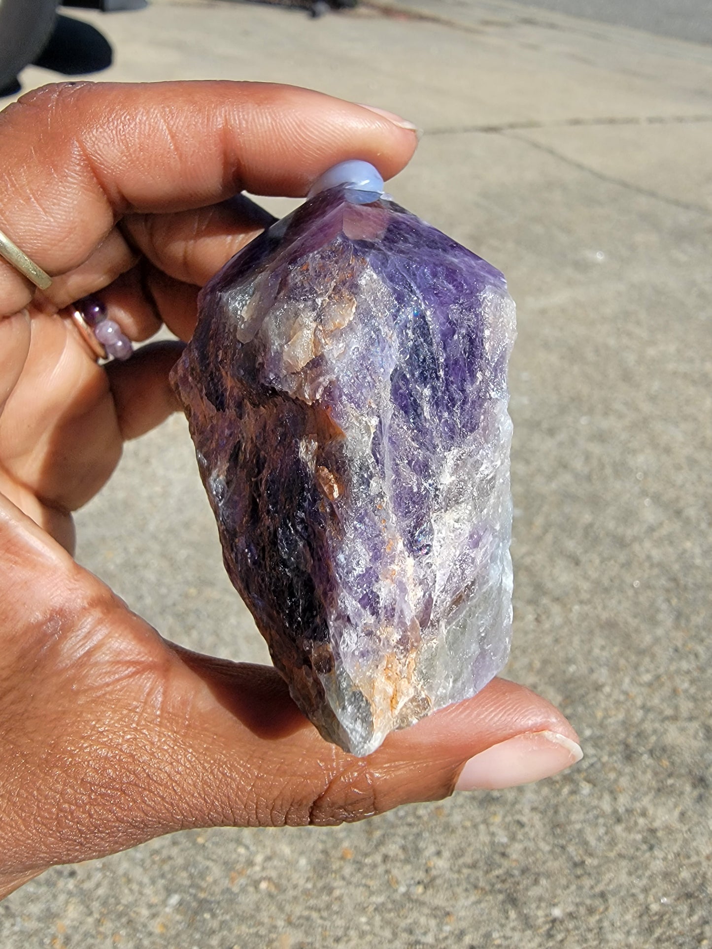 Amethyst Half Polished Point