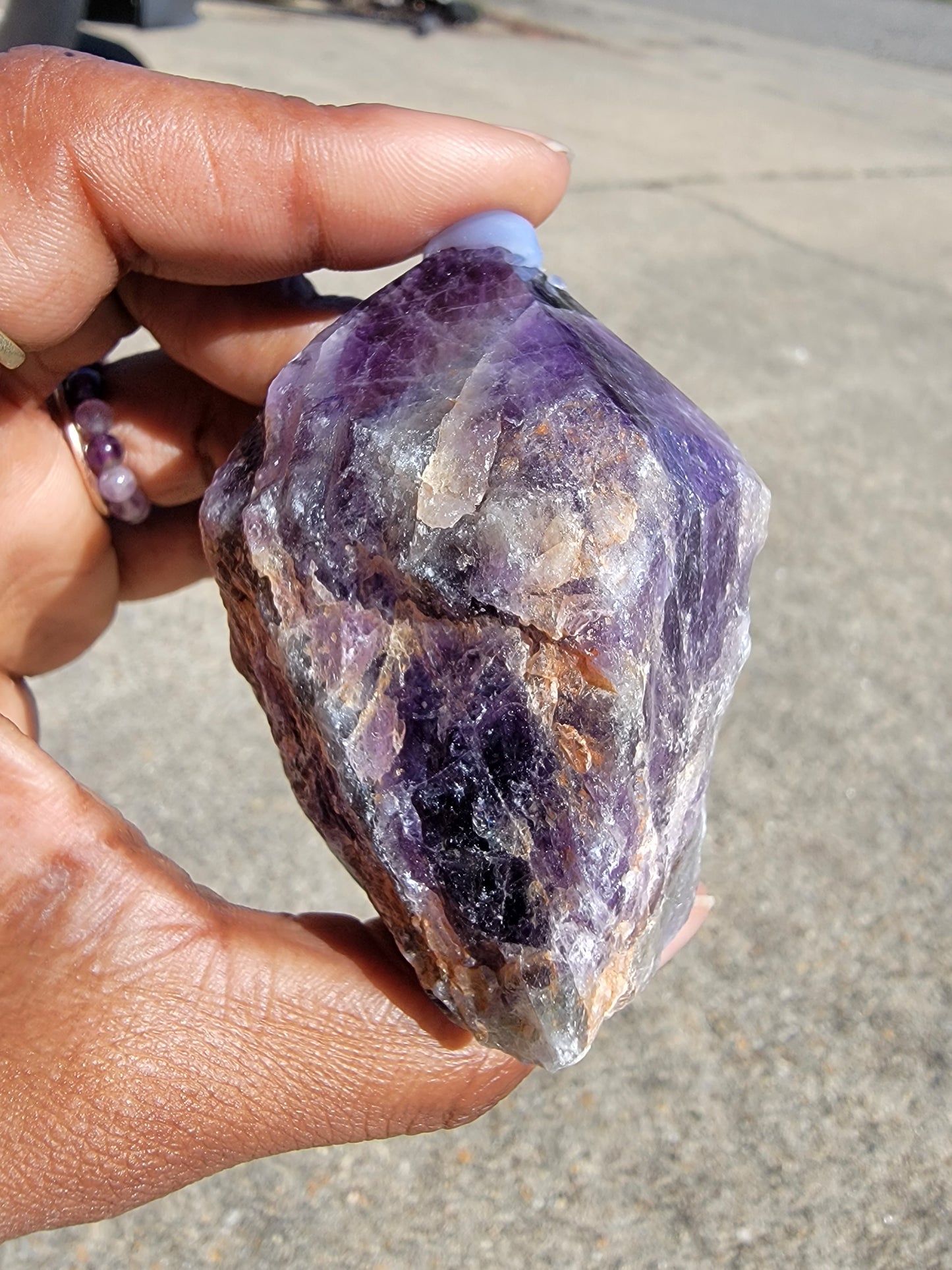 Amethyst Half Polished Point