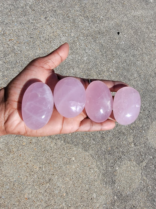 Rose Quartz Palm Stone