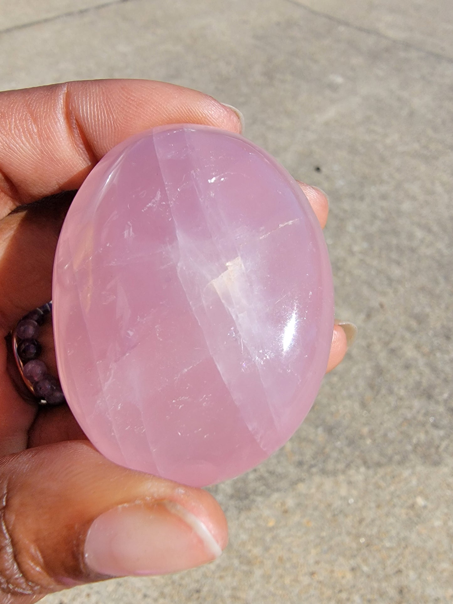 Rose Quartz Palm Stone