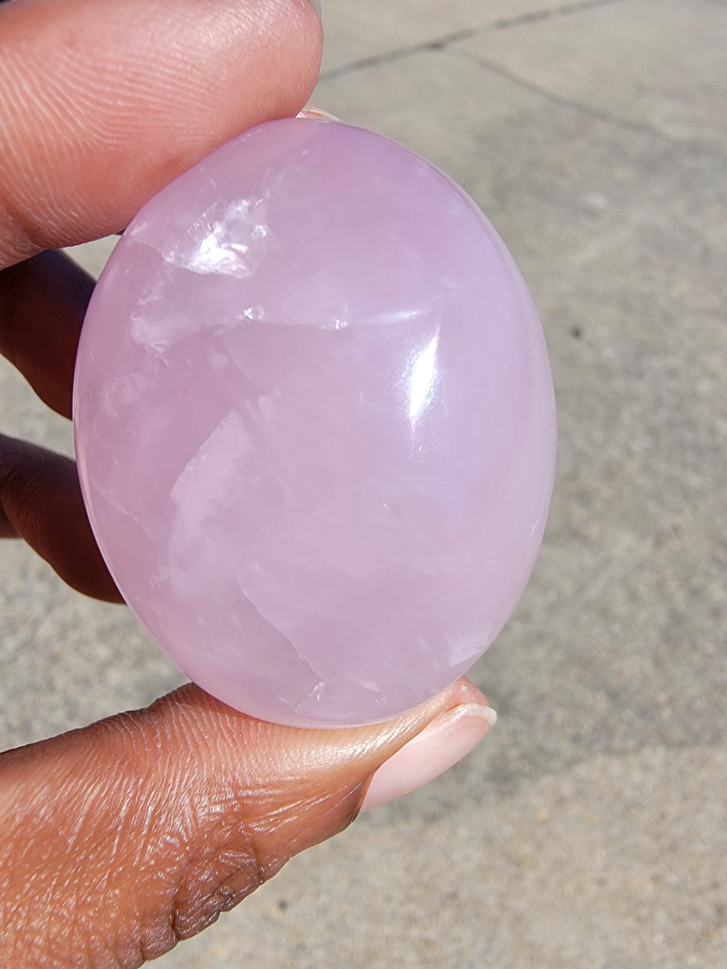 Rose Quartz Palm Stone