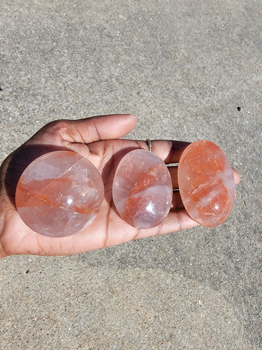 Fire Quartz Palm Stone