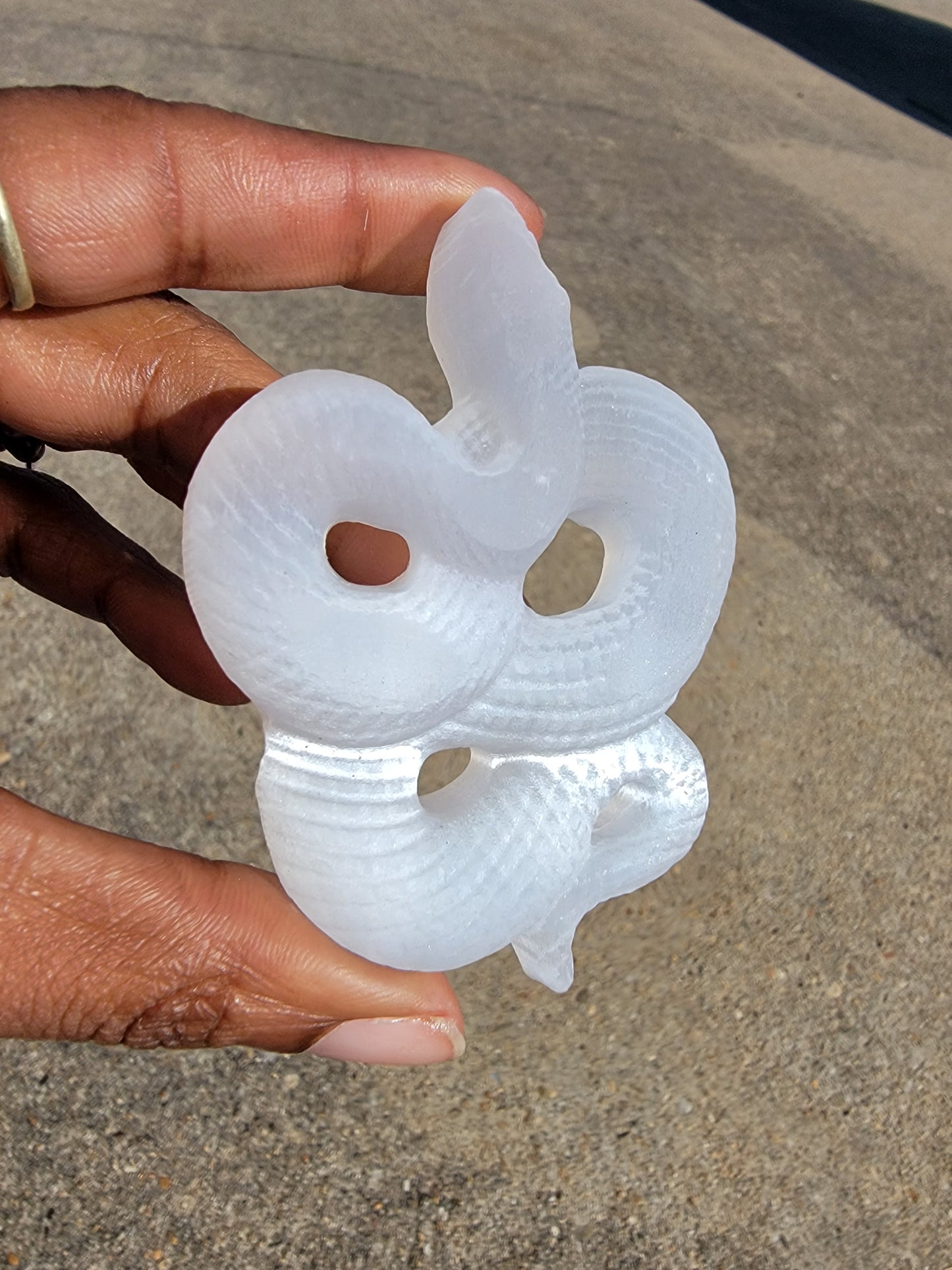 Satin Spar (Selenite) Snake