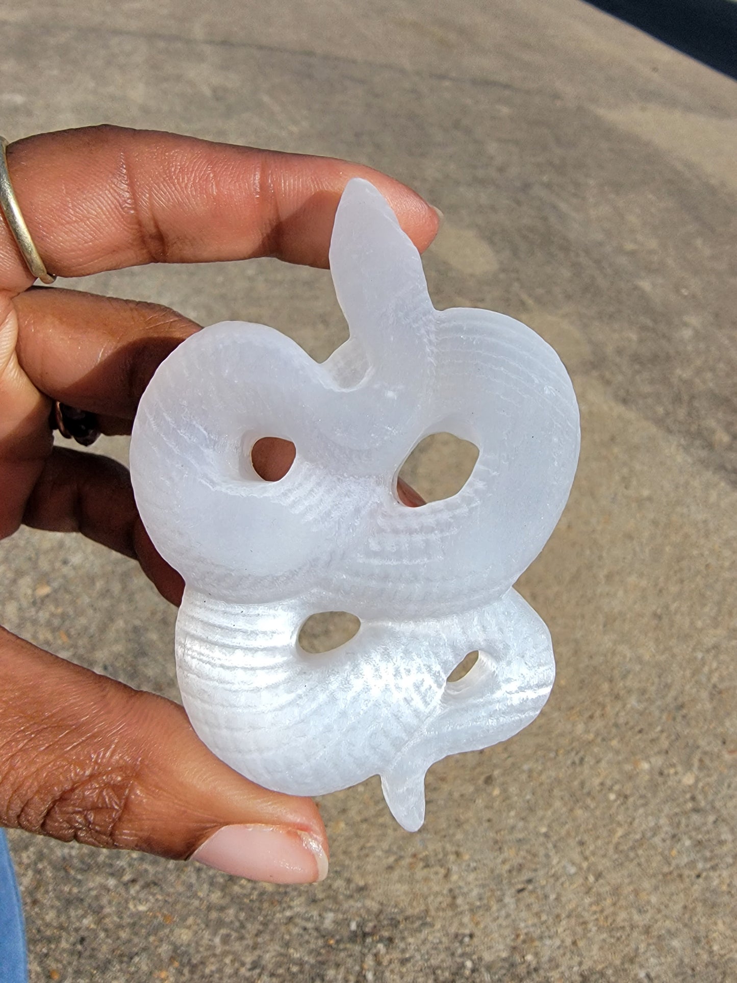 Satin Spar (Selenite) Snake