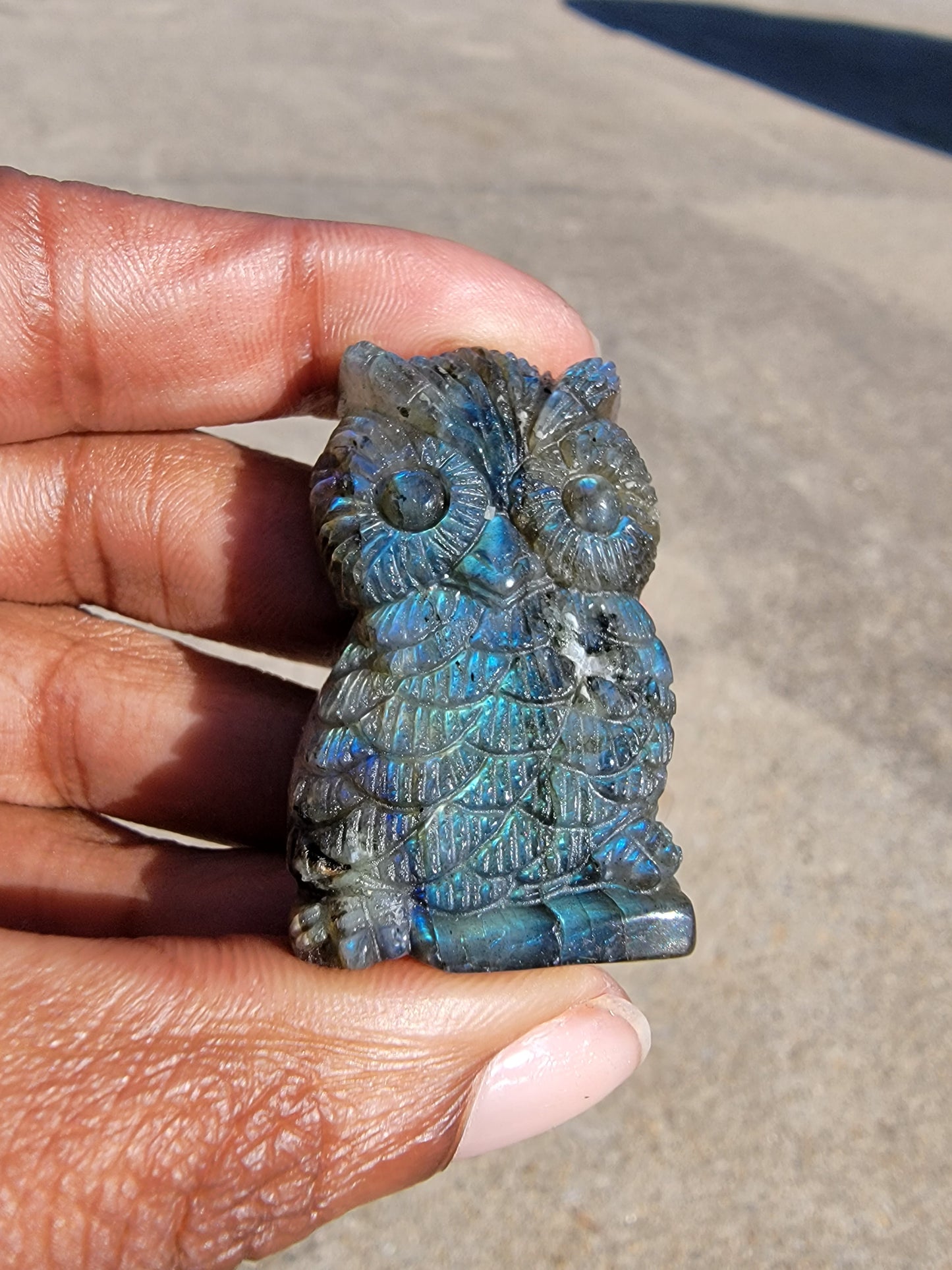 Labradorite Owl Carving