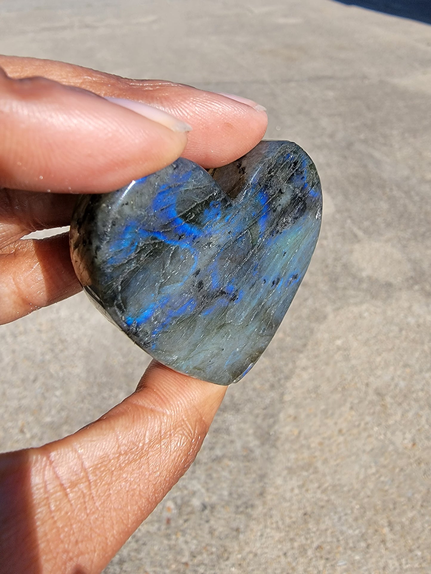 Labradorite Heart Shaped Mini Trinket Dish