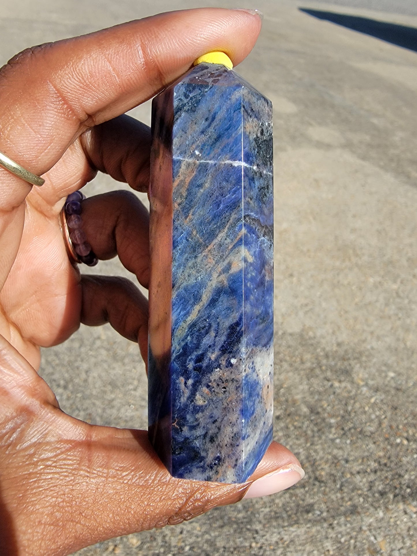 Aura Coated Blue Sodalite Tower