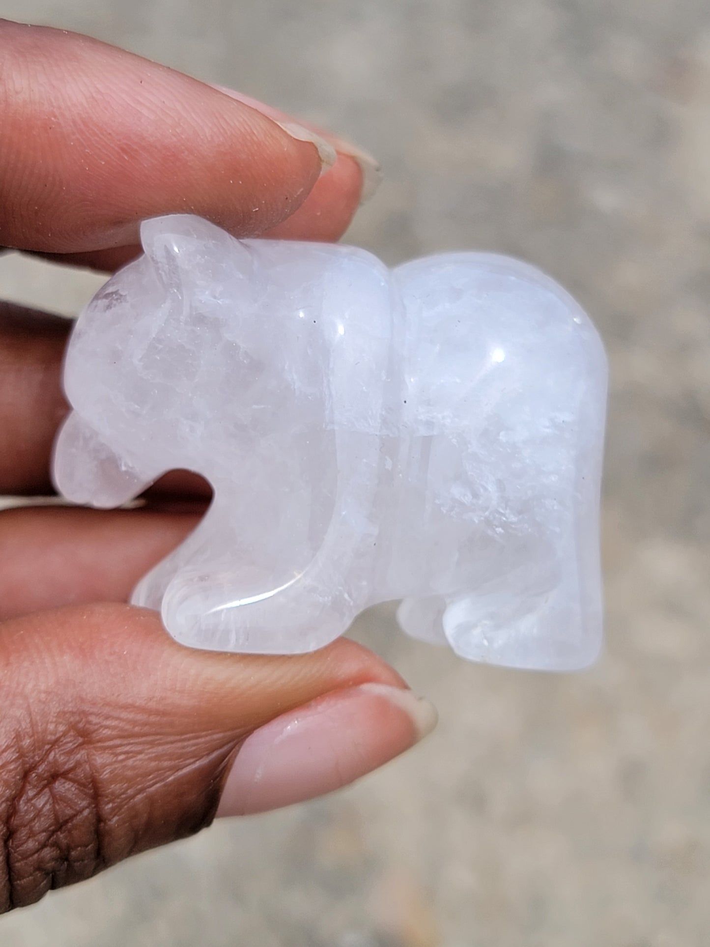 Clear Quartz Bear