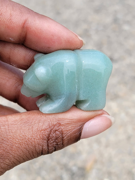 Green Aventurine Bear