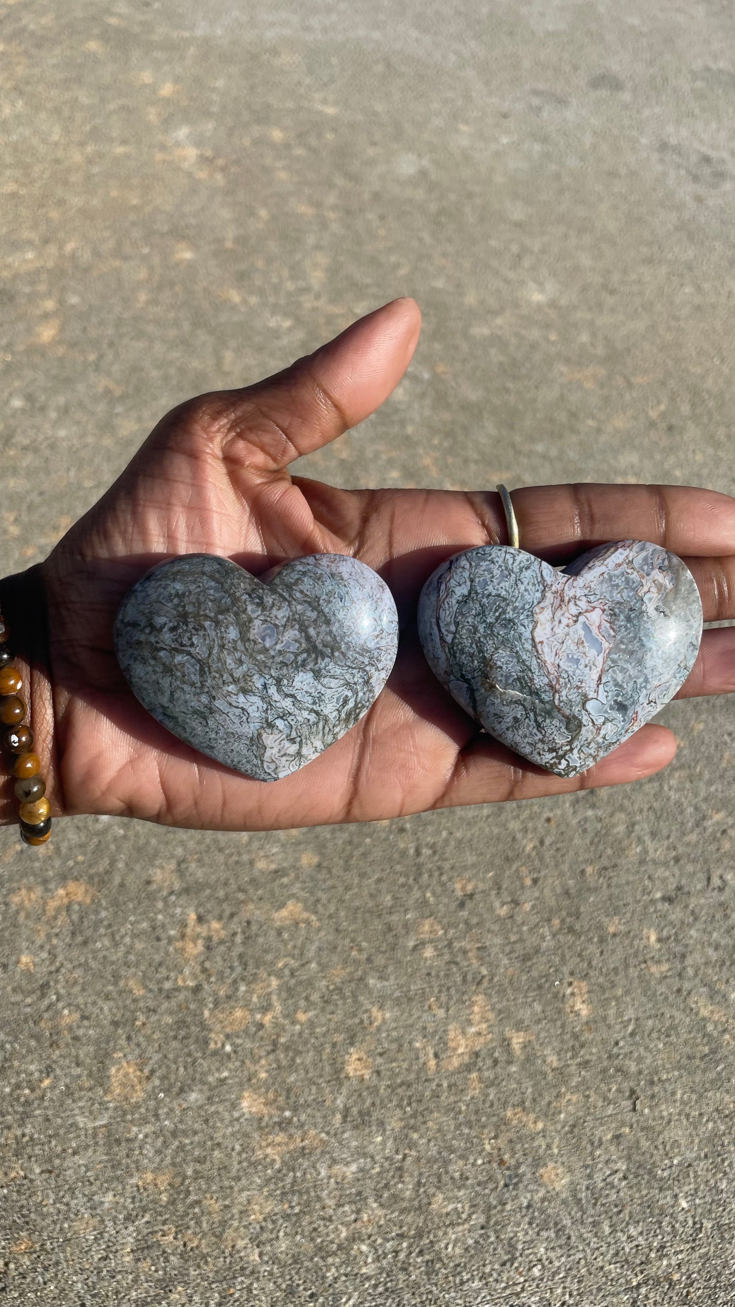 Moss Agate Heart