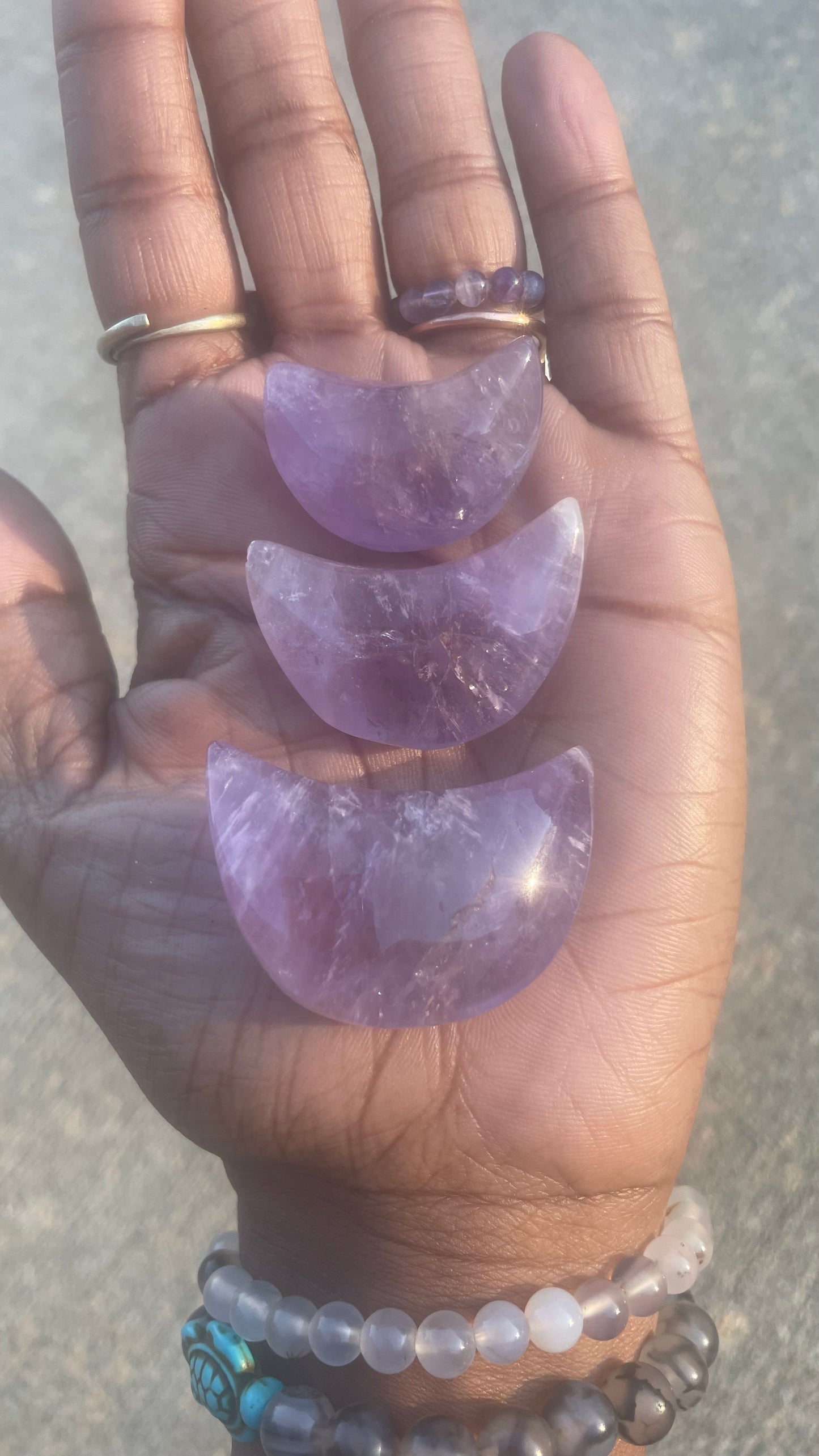 Amethyst Moons with Citrine