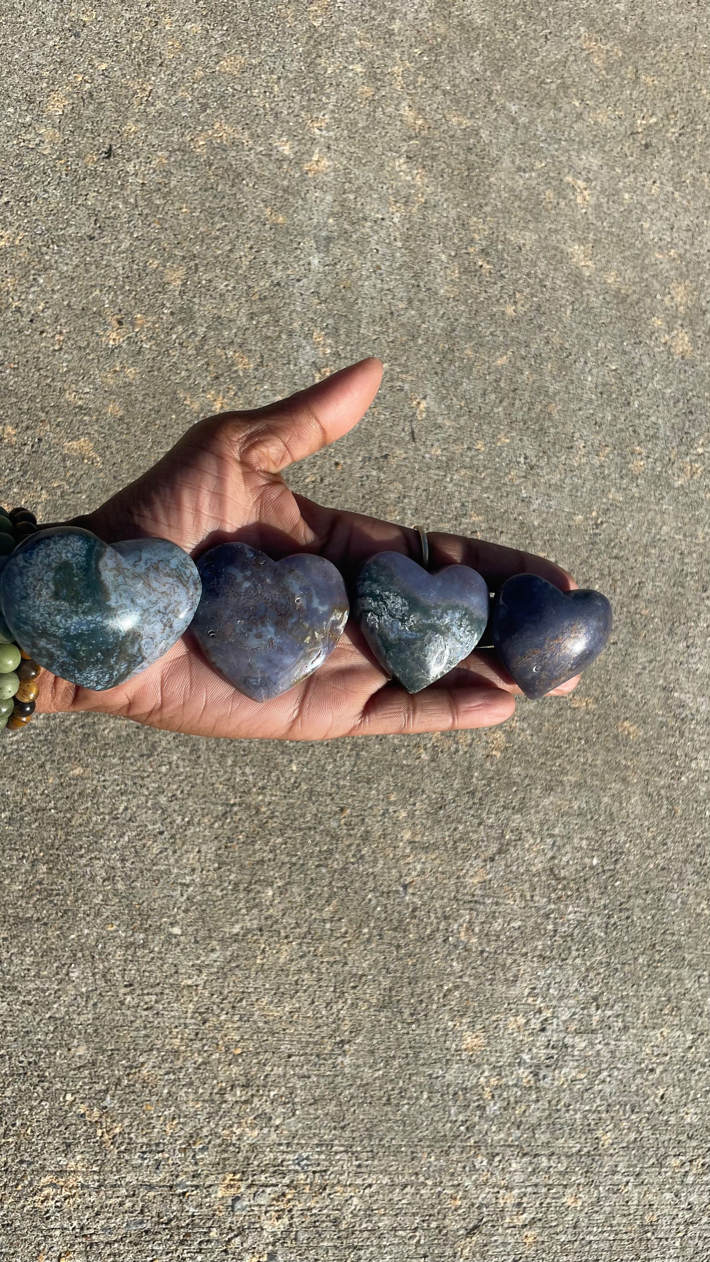 Moss Agate Heart