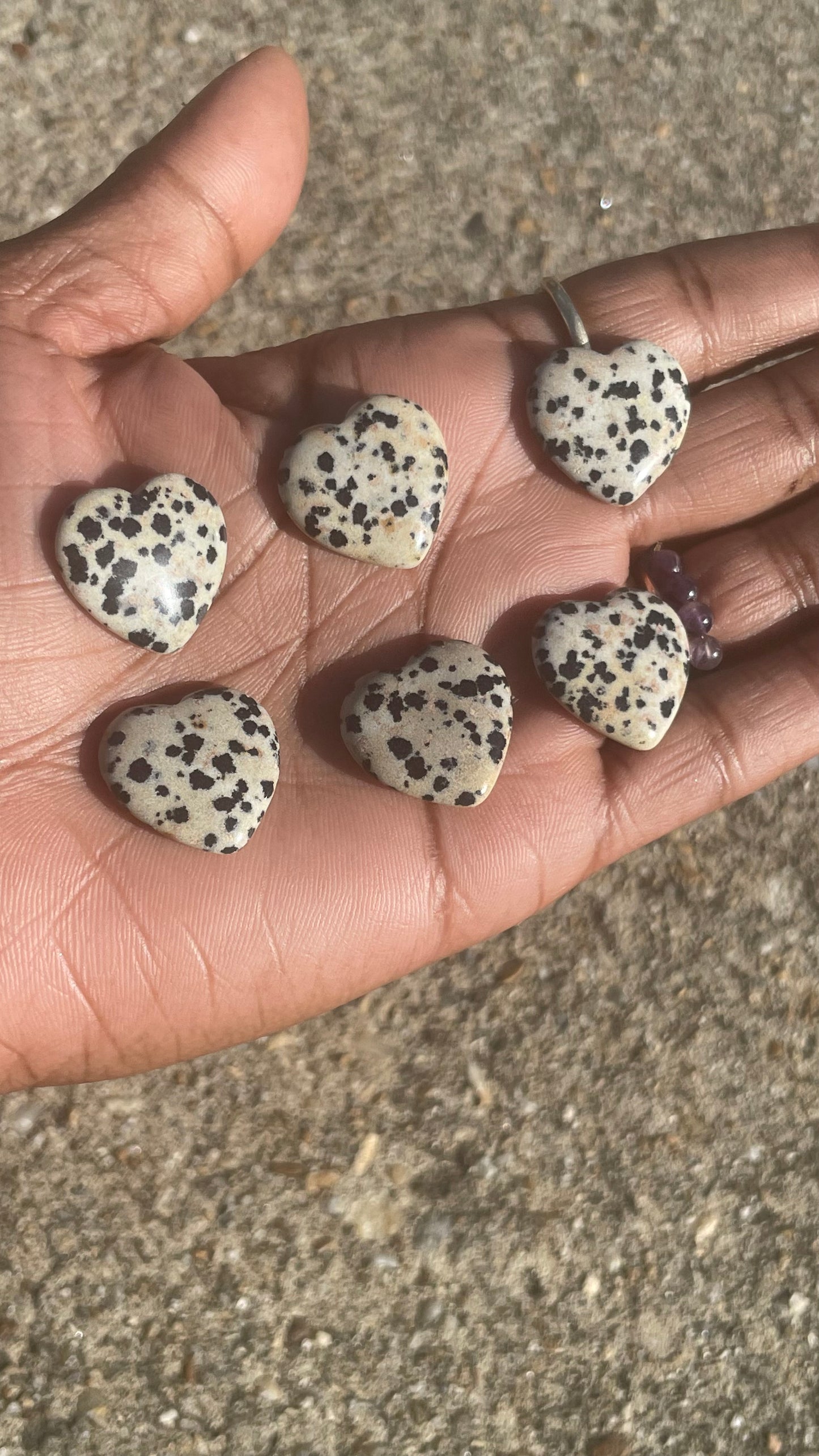 Dalmatian Jasper Mini Heart