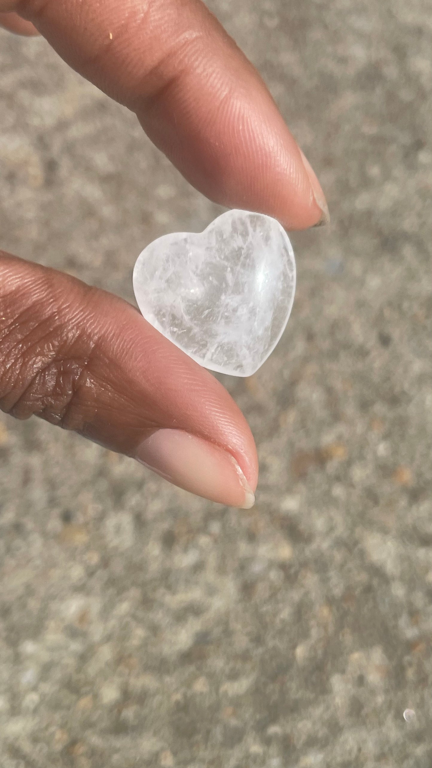 Clear Quartz Mini Heart