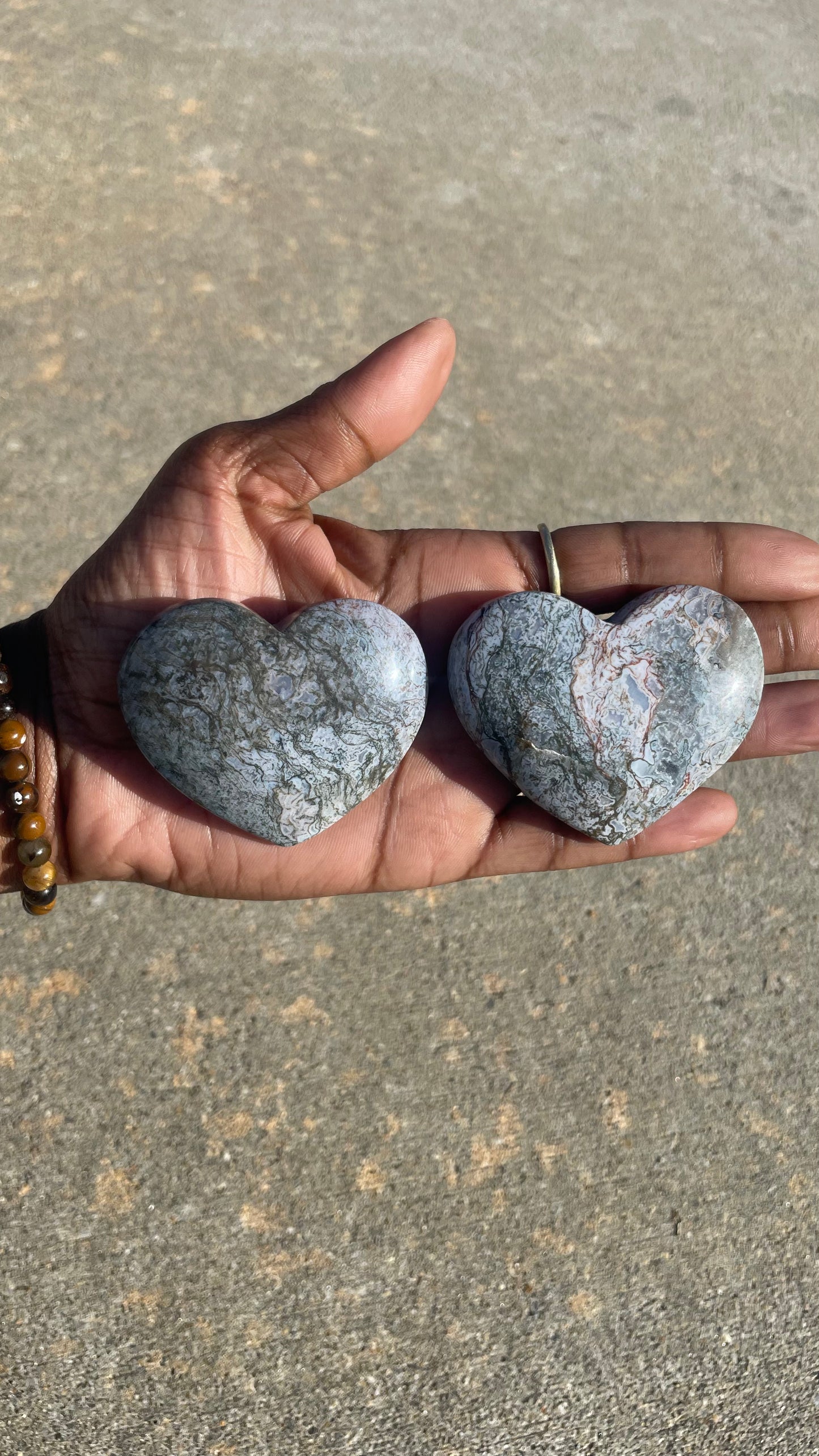 Moss Agate Heart